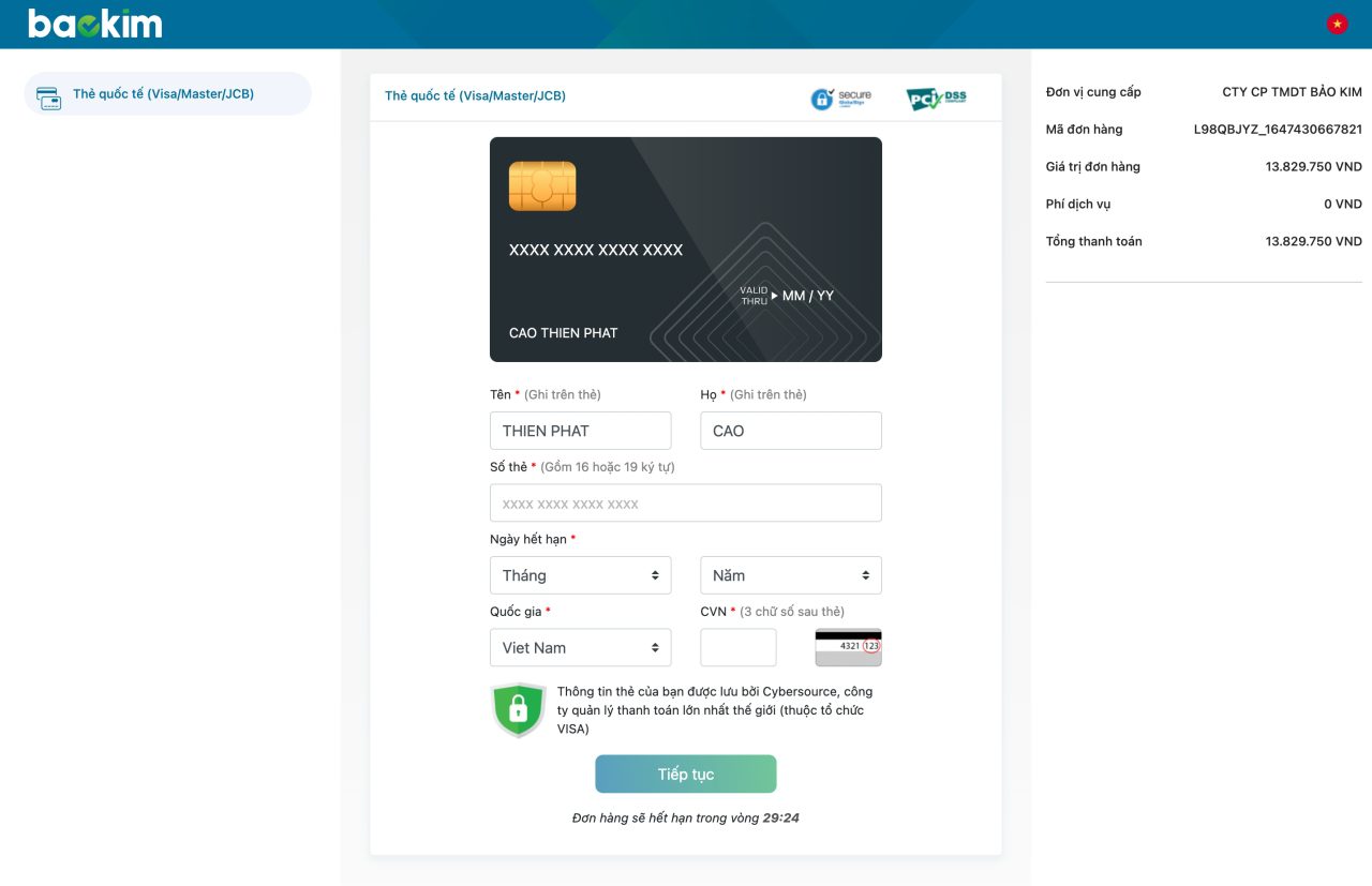 Hướng dẫn thanh toán online