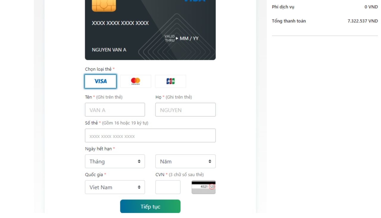 Hướng dẫn thanh toán trả góp