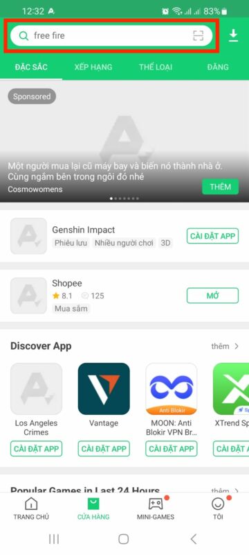 Màn hình chính Apkpure