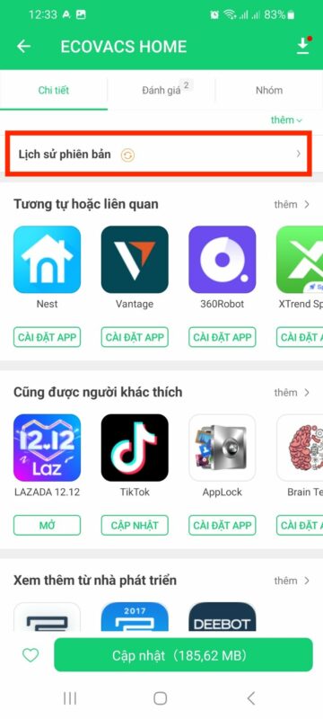 Hướng dẫn khắc phục robot hút bụi Ecovacs nội địa bị khóa trên Android