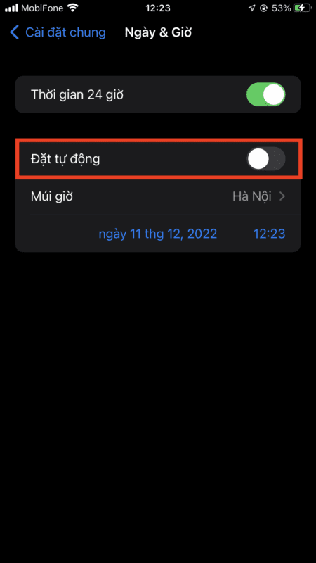 Thay đổi múi giờ trên IOS