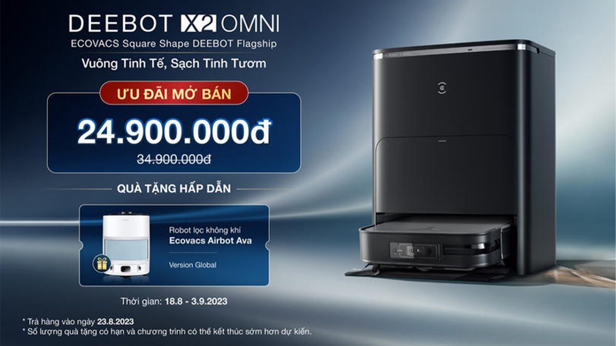 Ưu đãi mở bán Ecovacs Deebot X2 OMNI