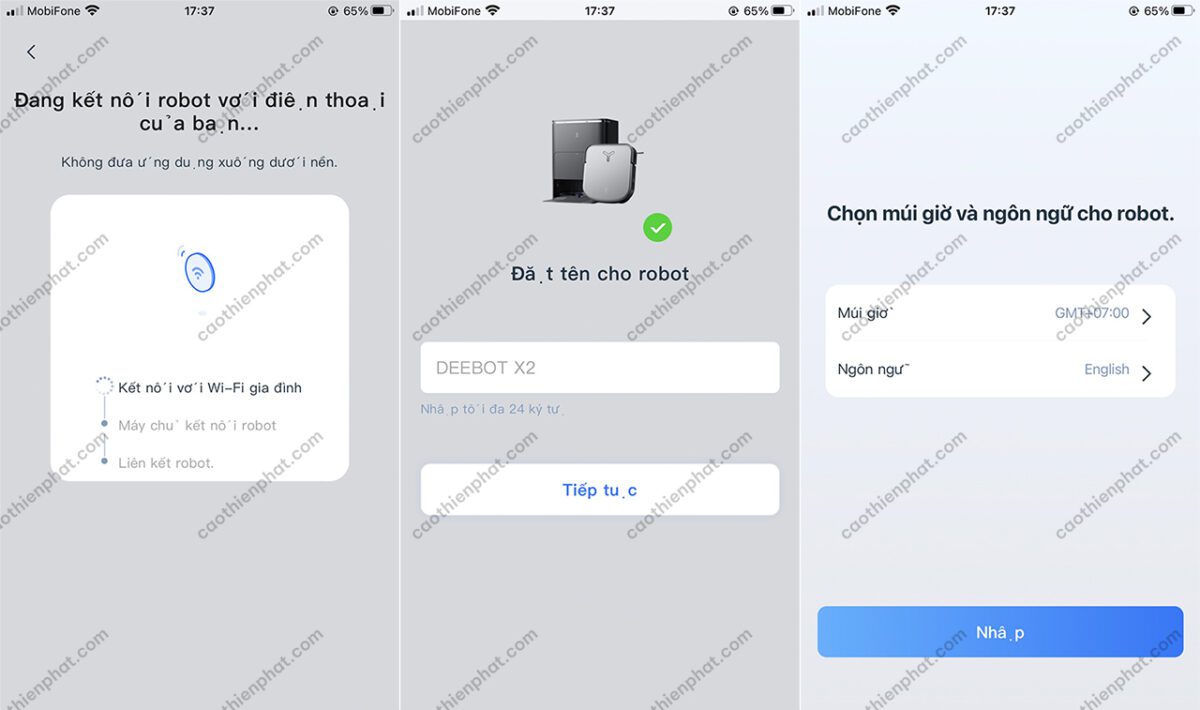Hoàn thành kết nối app Ecovacs X2 OMNI