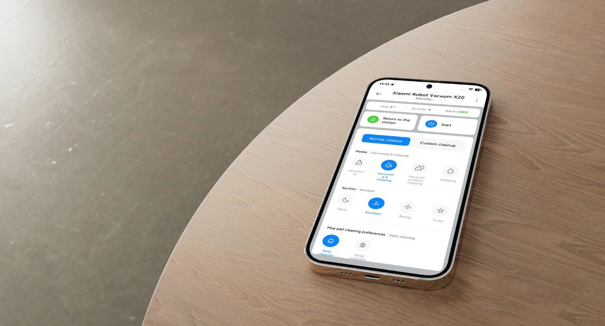 Xiaomi Vacuum X20 điều khiển ứng dụng