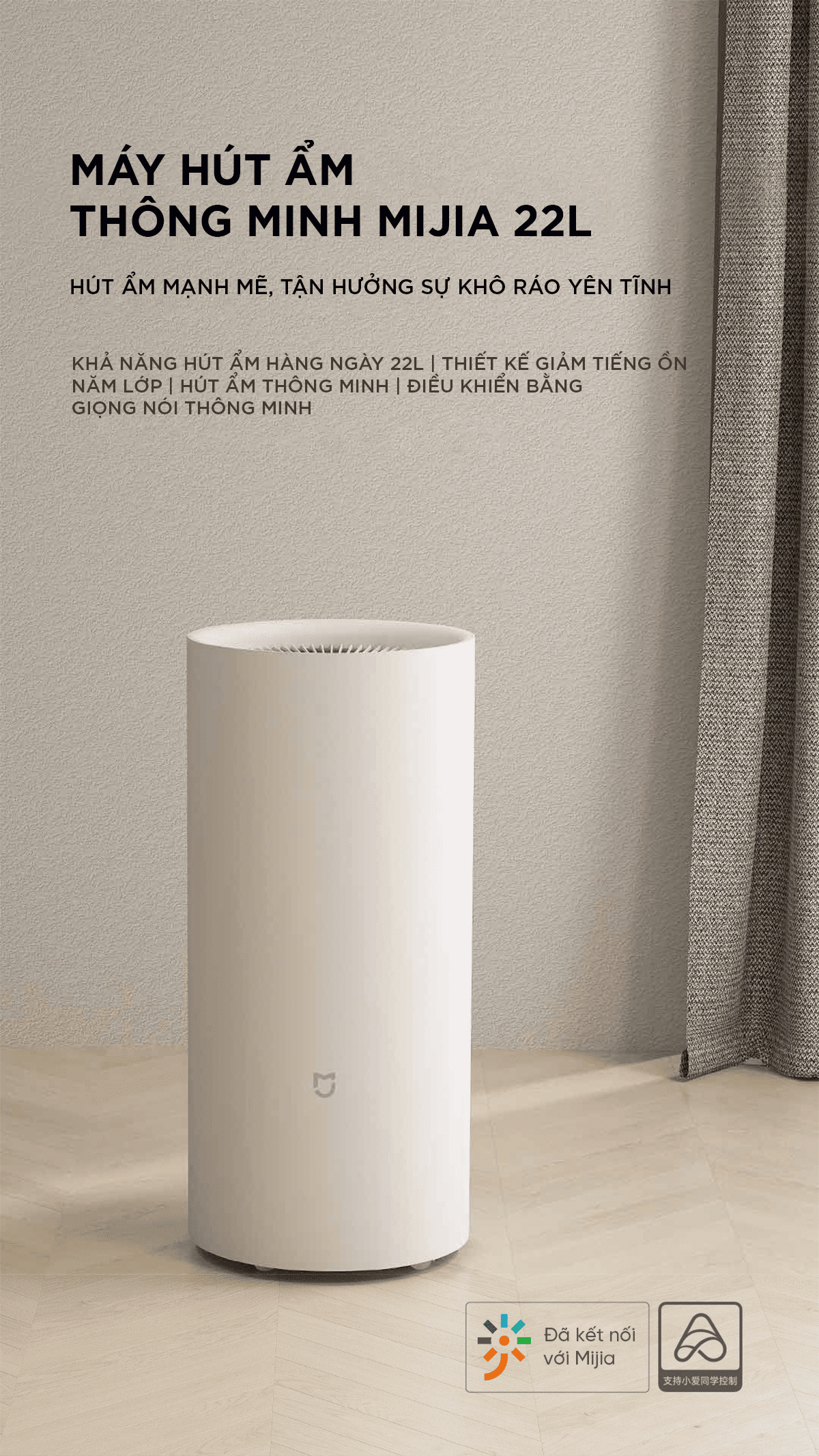 Máy hút ẩm thông minh Xiaomi Mijia 22L