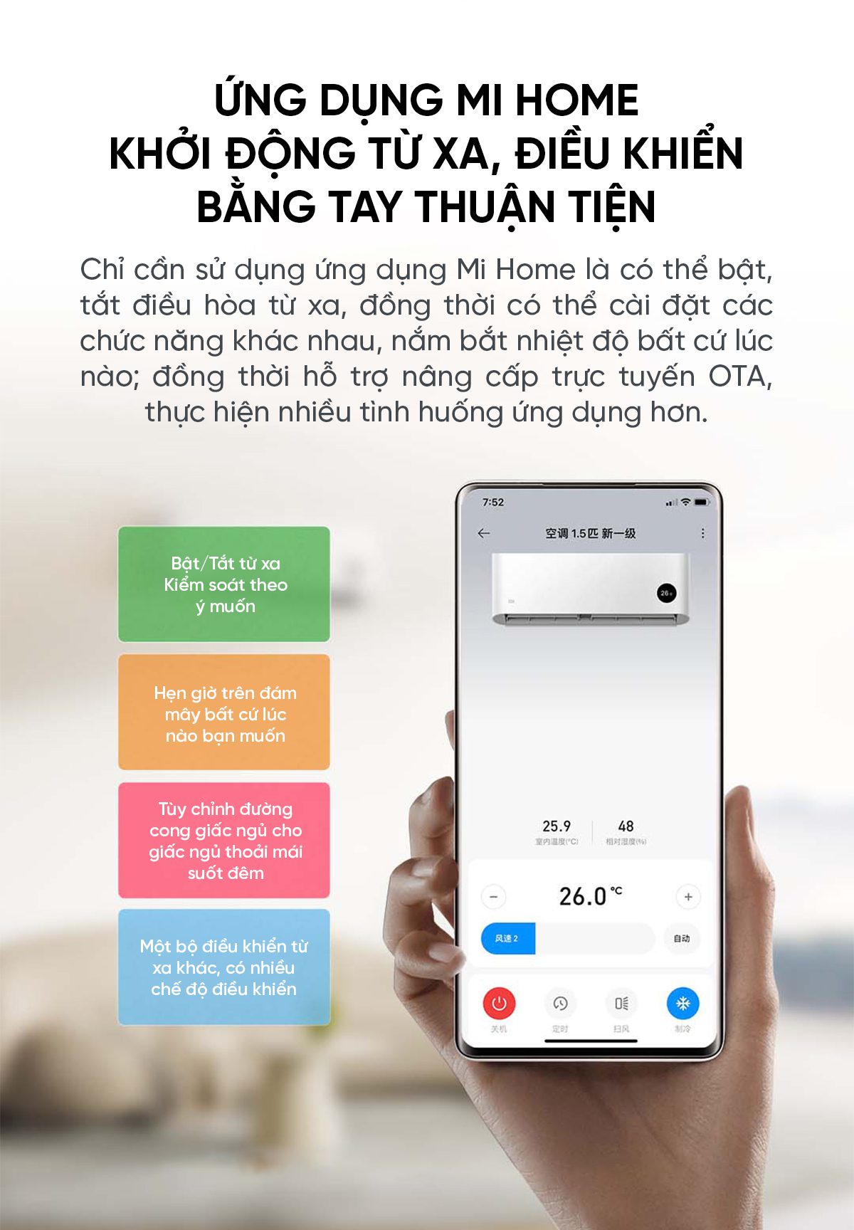 Điều hòa Xiaomi Mijia 12000 BTU KFR-35GW/N1A3 1.5HP 2 chiều