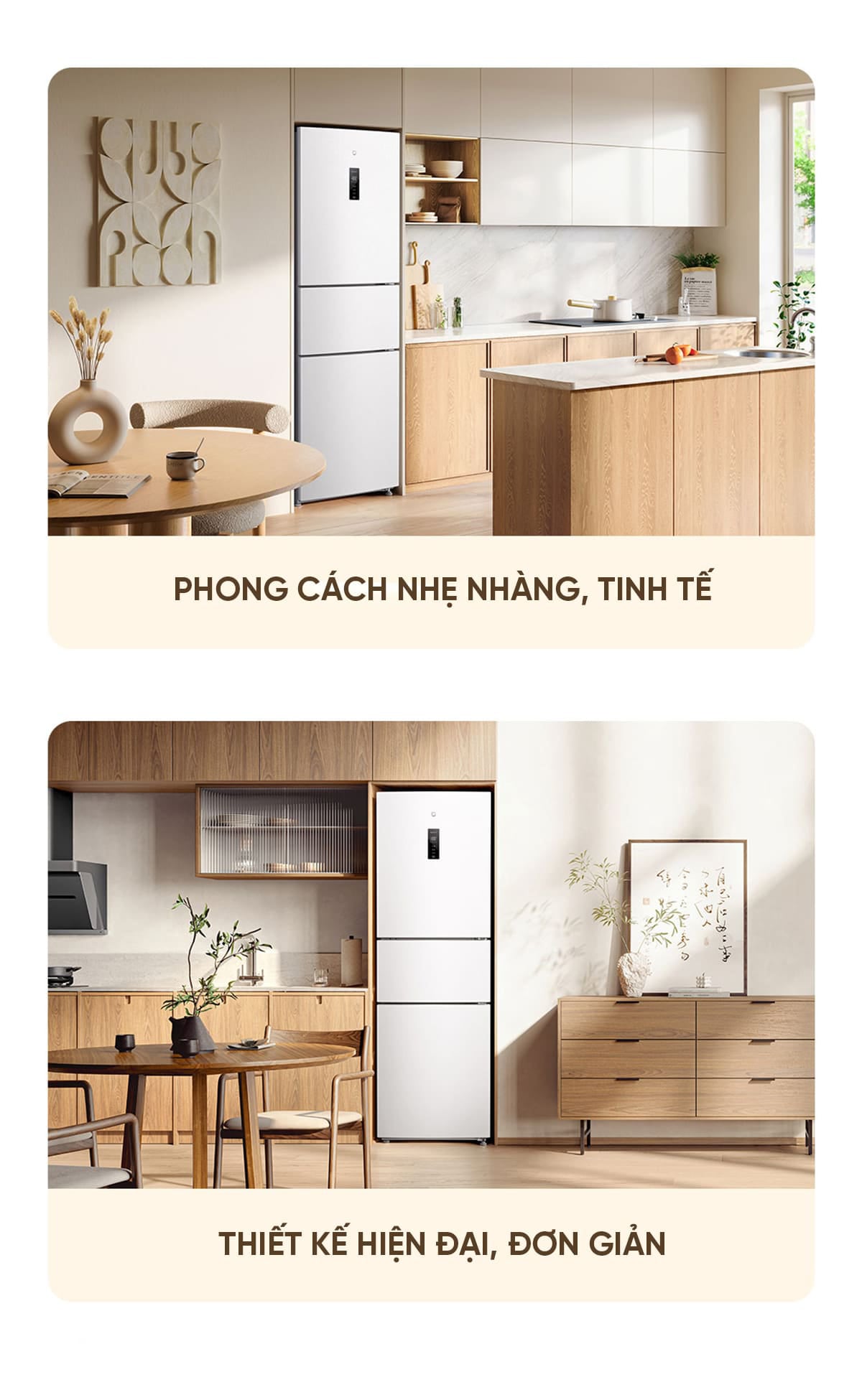 Tủ lạnh Xiaomi Mijia 256L thiết kế 3 cửa độc lập