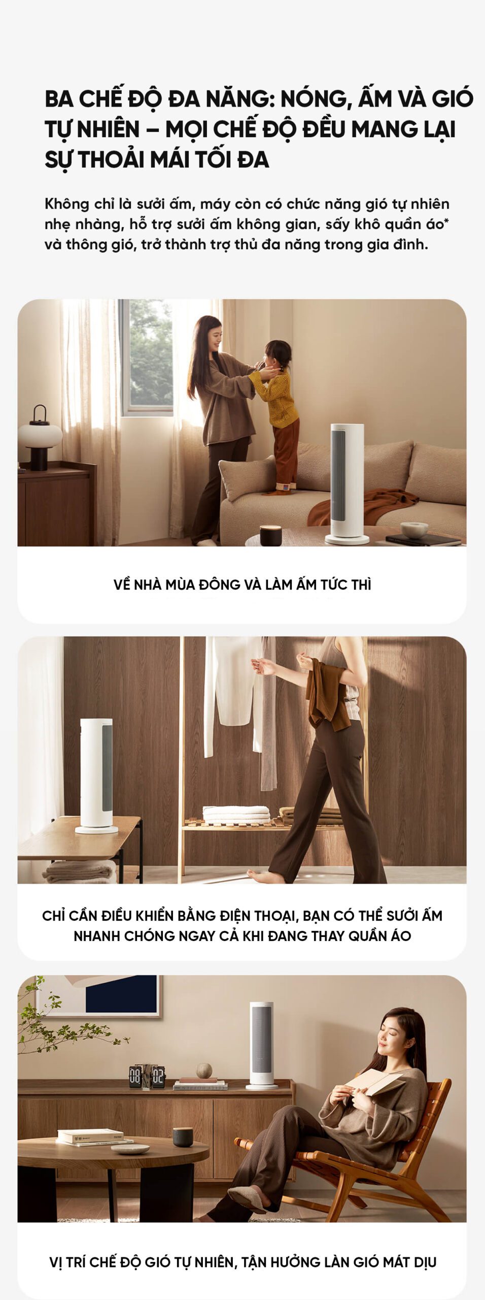 Máy Sưởi Đứng Xiaomi Mijia Graphene LSNFJ04ZM Cảm Ứng