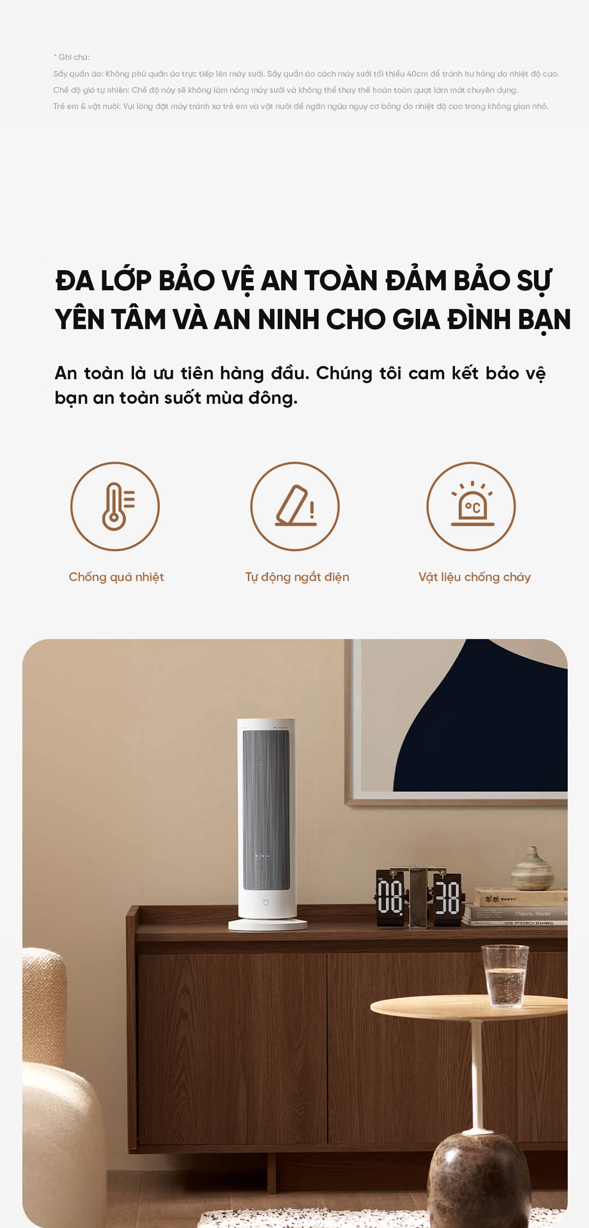 Máy Sưởi Đứng Xiaomi Mijia Graphene LSNFJ04ZM Cảm Ứng