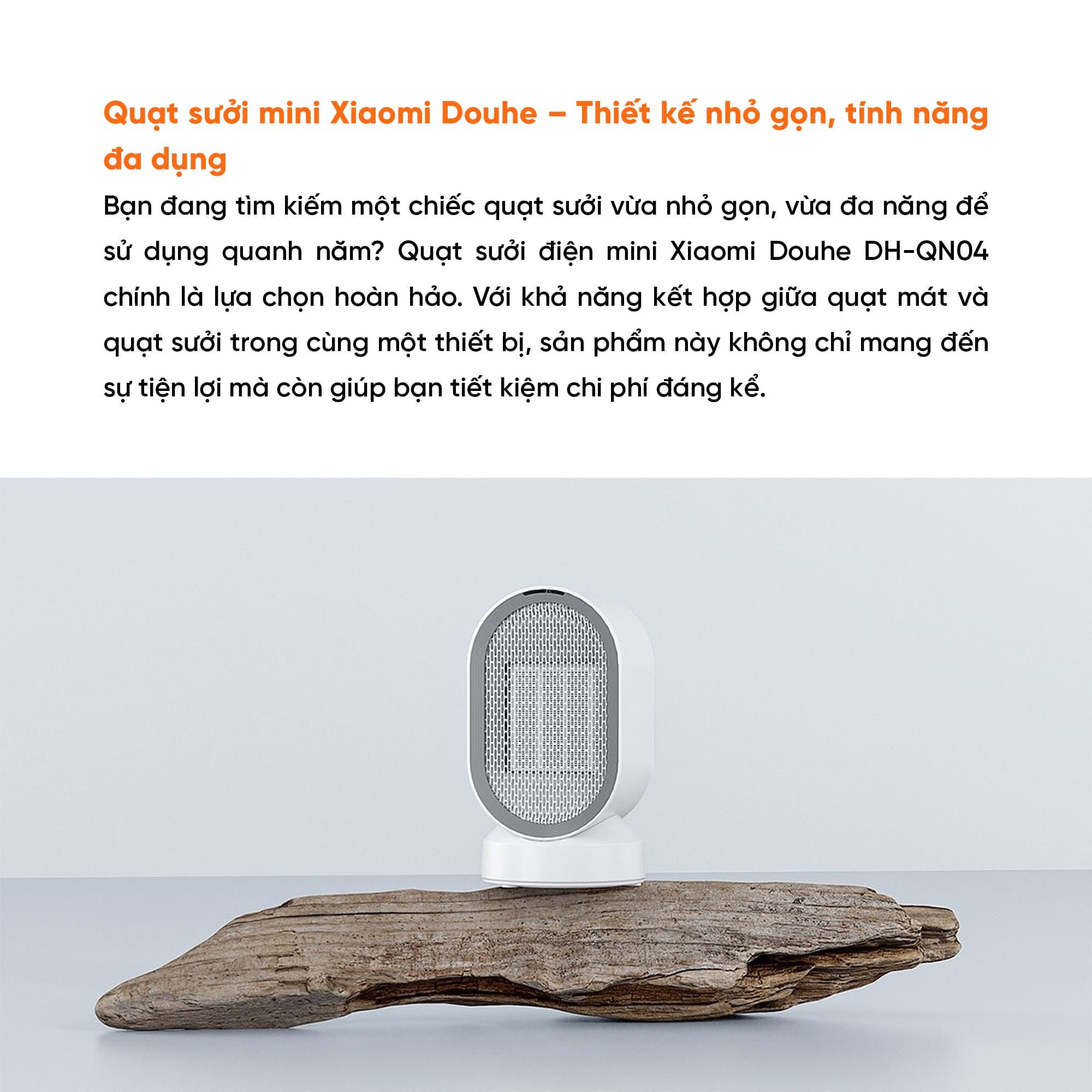 Quạt sưởi gốm Xiaomi DOUHE Mini đa năng 2 chiều để bàn làm nóng nhanh, xoay đảo chiều 45 độ