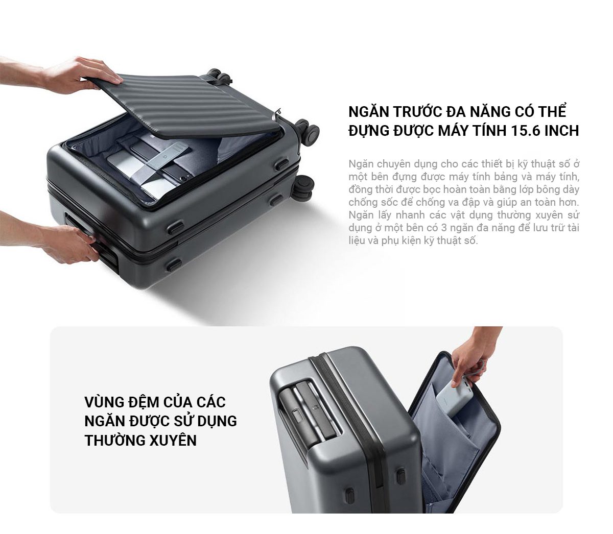 Vali Du Lịch Mở Nắp Trước Mijia 20 inch