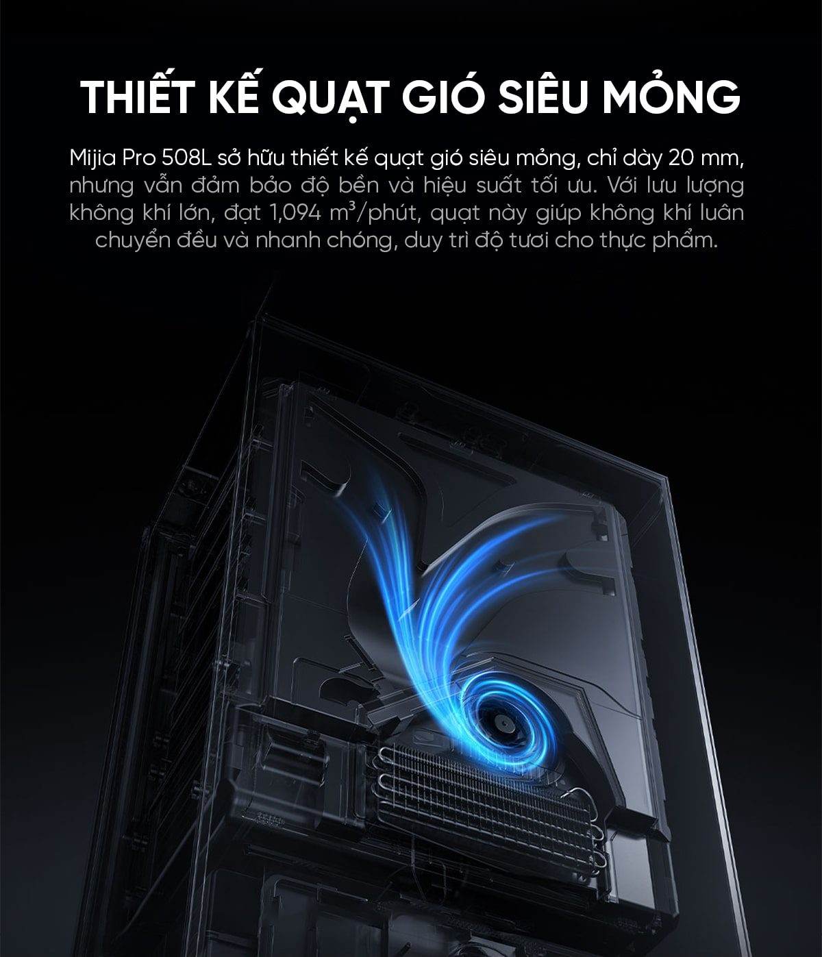 Tủ lạnh Xiaomi Mijia 508L Pro, 4 cửa, mặt đá pha lê