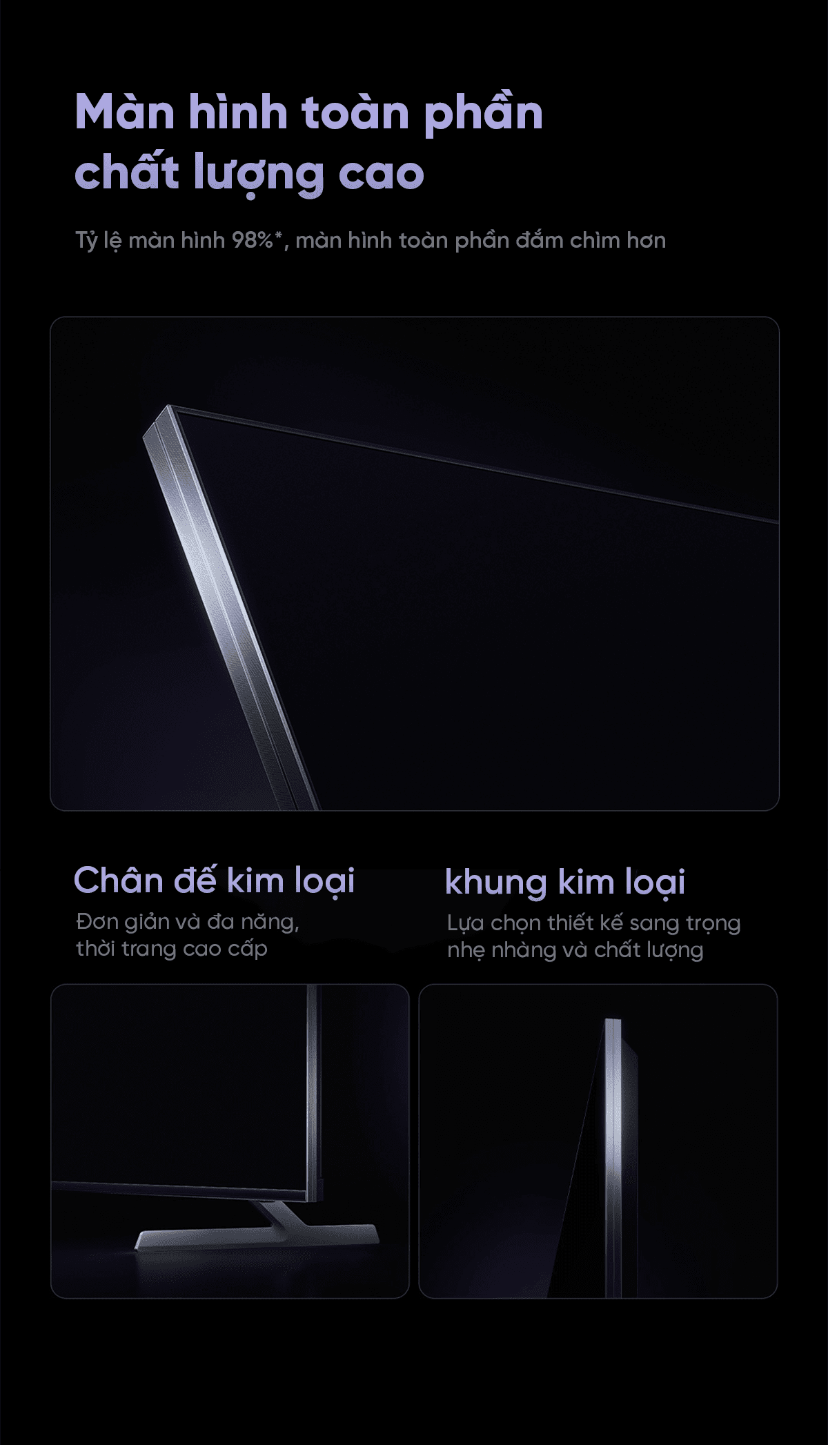 Tivi Xiaomi S Pro 85 Mini LED 85 Inch 2025 288Hz Ram 4/64GB