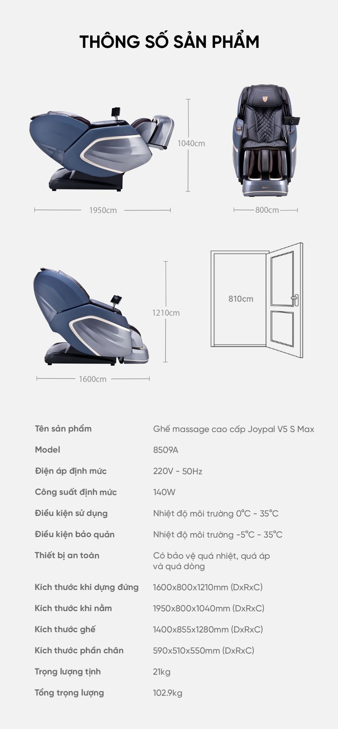 Ghế Massage Cao Cấp Xiaomi Joypal V5 S Max