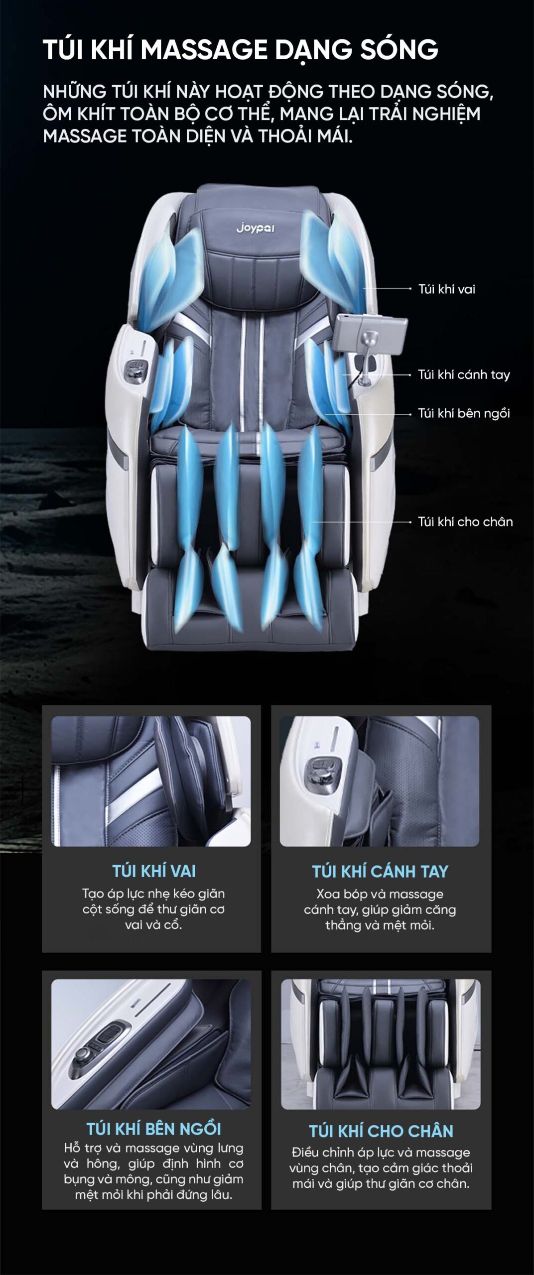 Ghế Massage Cao Cấp Xiaomi Joypal V4 Lite 4D Ai Supreme
