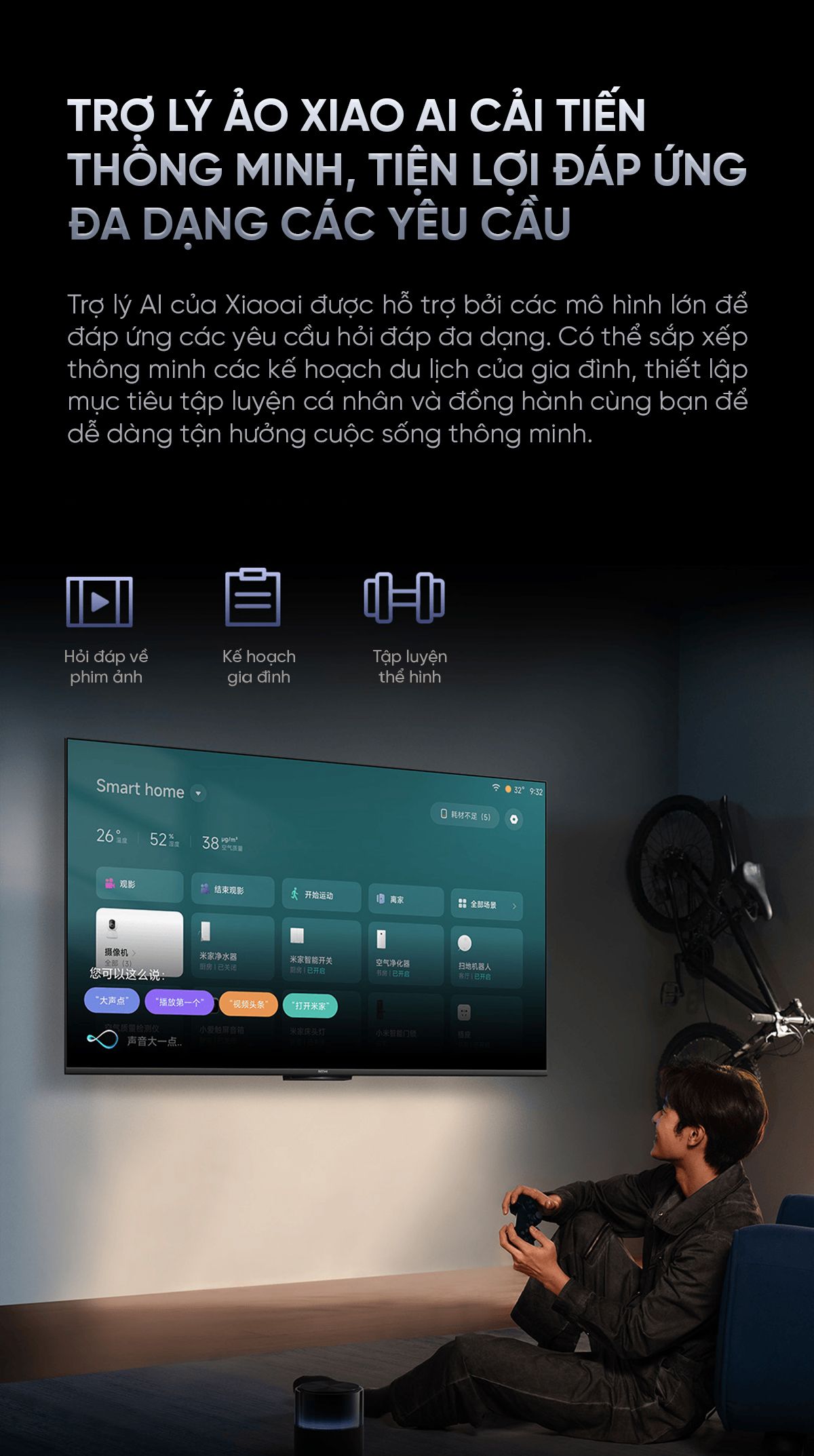 Tivi Xiaomi Redmi A Pro 55 Inch Ram 3/64GB 144Hz Tiết Kiệm Điện