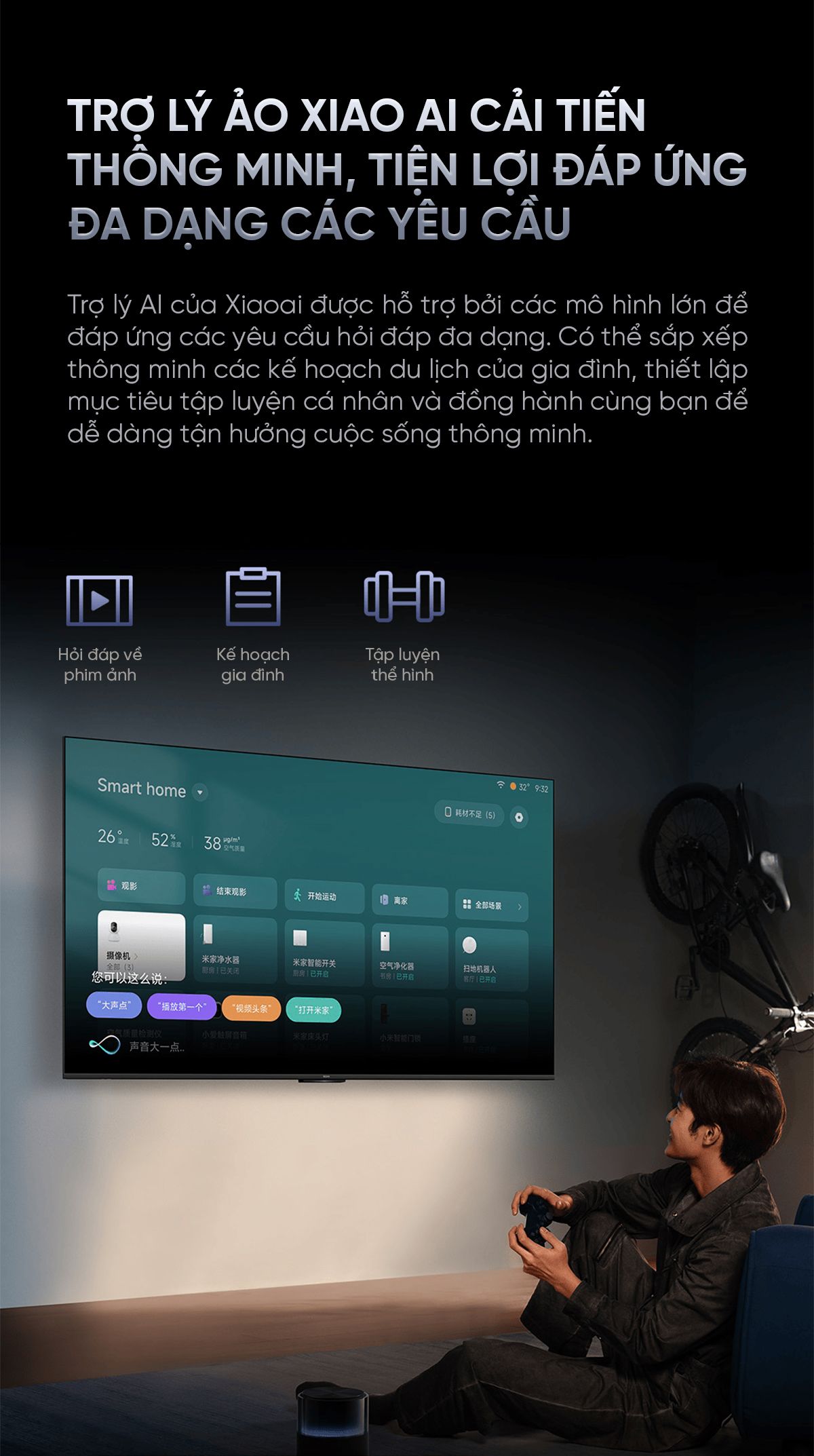 Tivi Xiaomi Redmi A Pro 65 Inch Ram 3/64GB 144Hz Tiết Kiệm Điện
