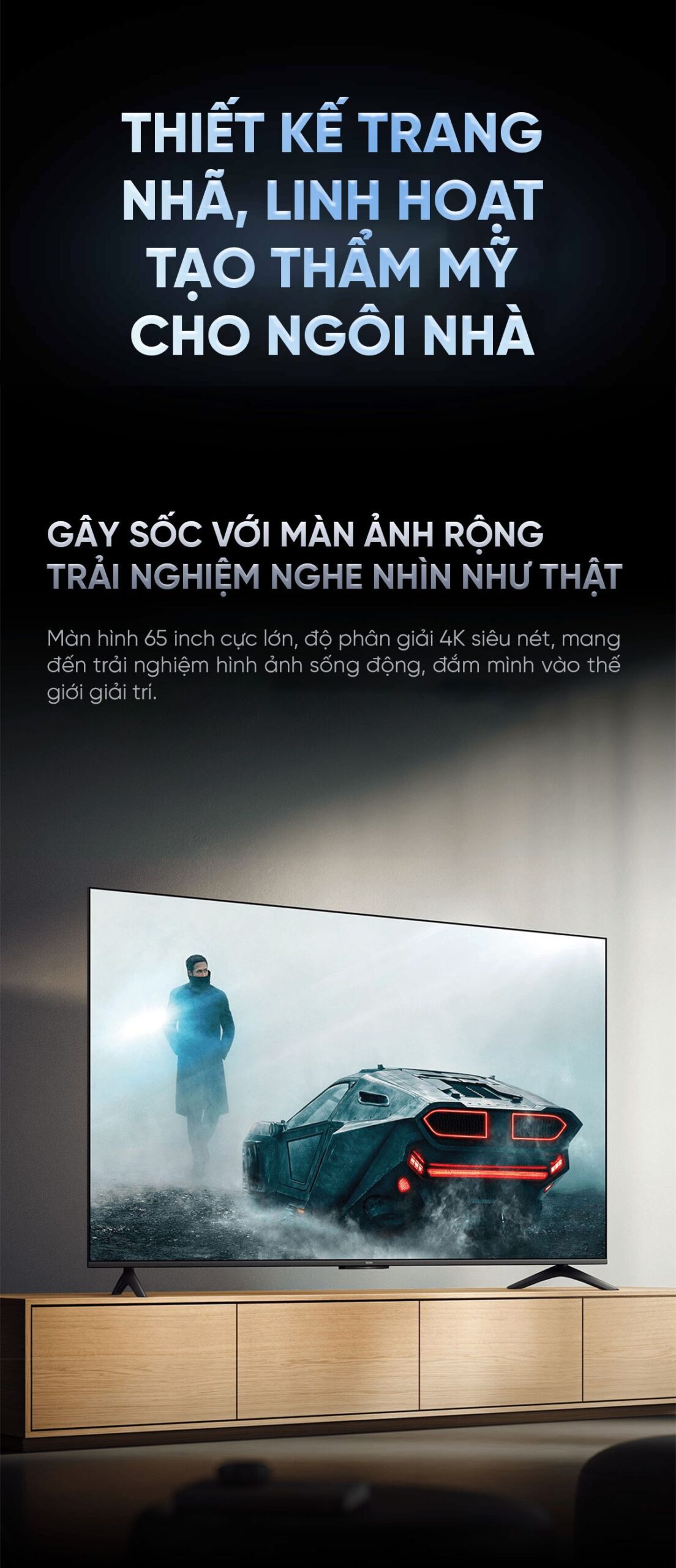 Tivi Xiaomi Redmi A Pro 65 Inch Ram 3/64GB 144Hz Tiết Kiệm Điện