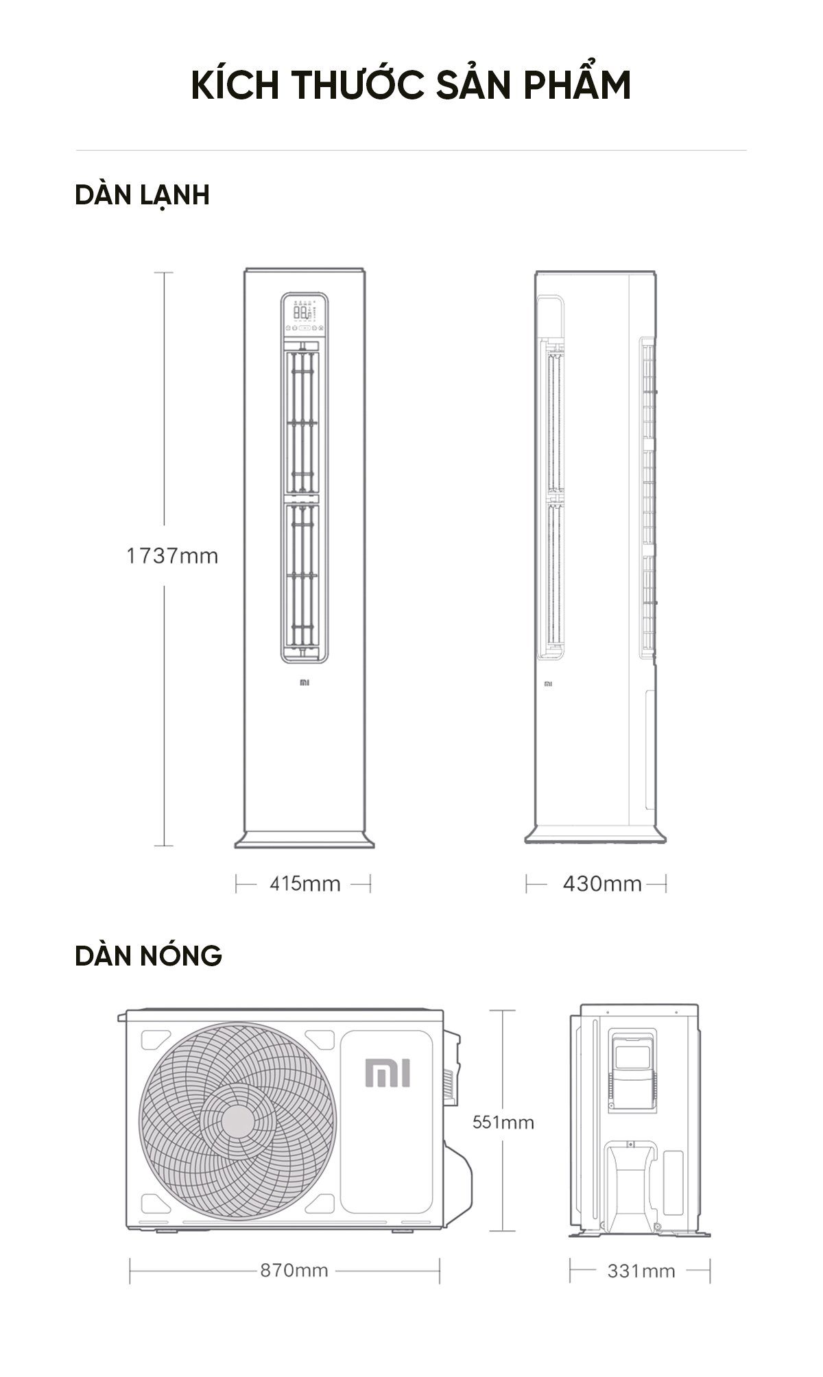 Điều hòa cây Xiaomi Mijia 18000BTU KFR-51LW/N1A1 2HP 2 chiều