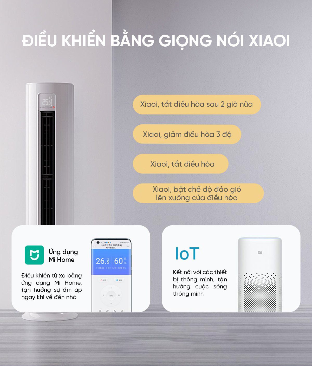 Điều hòa cây Xiaomi Mijia 18000BTU KFR-51LW/N1A1 2HP 2 chiều