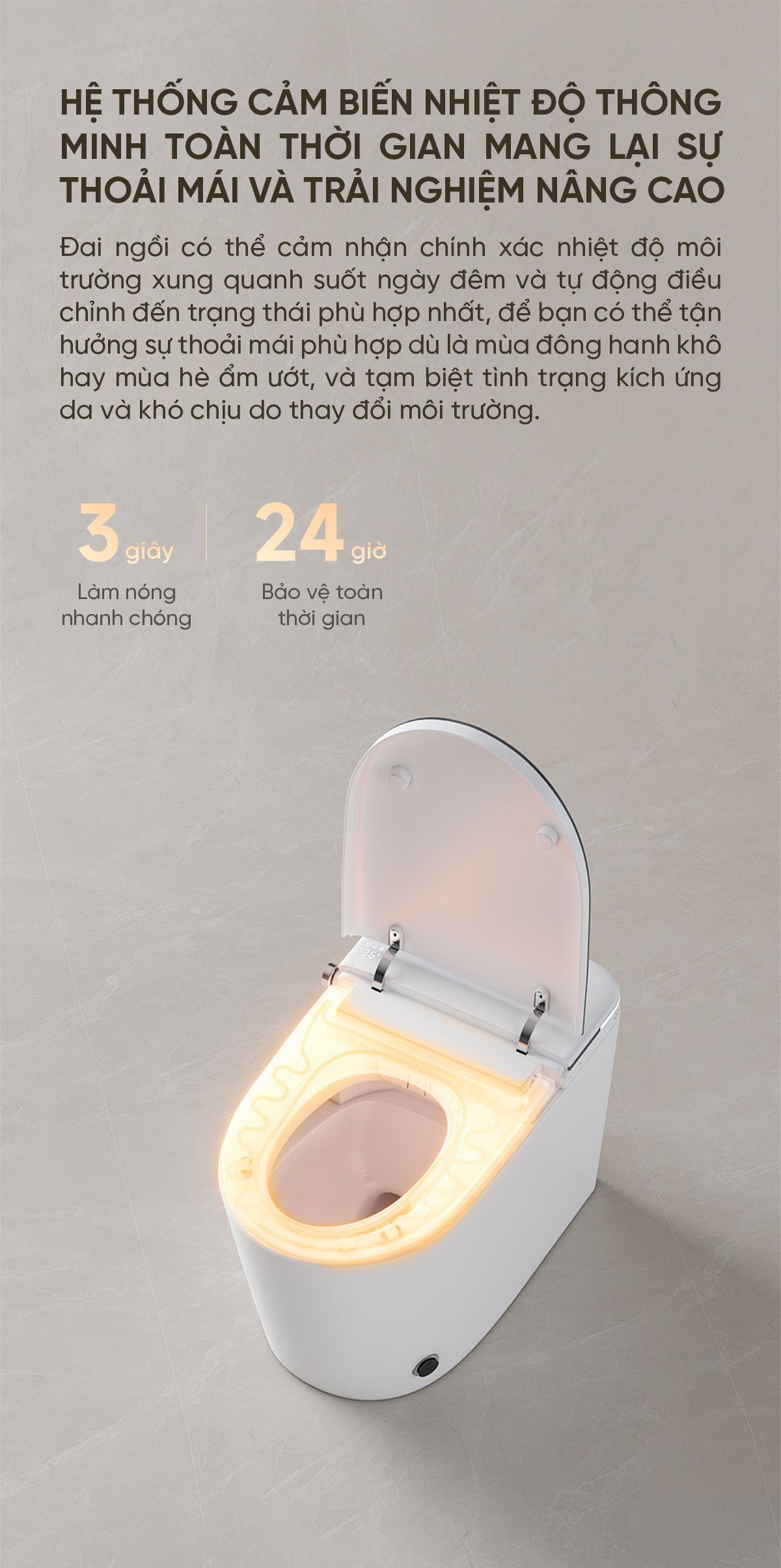 Bồn cầu thông minh Little Whale Wash M9 Khử trùng tia UV