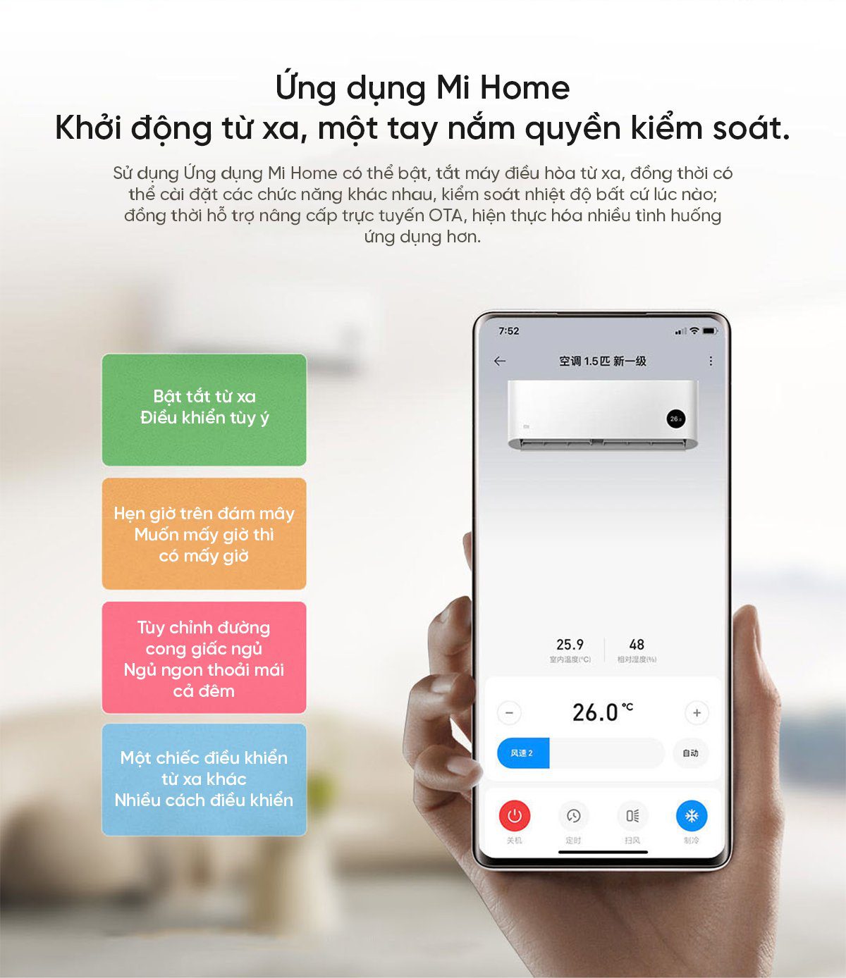 Điều hòa Xiaomi Mijia 9000BTU KFR-26GW/V1A1 1HP 2 chiều