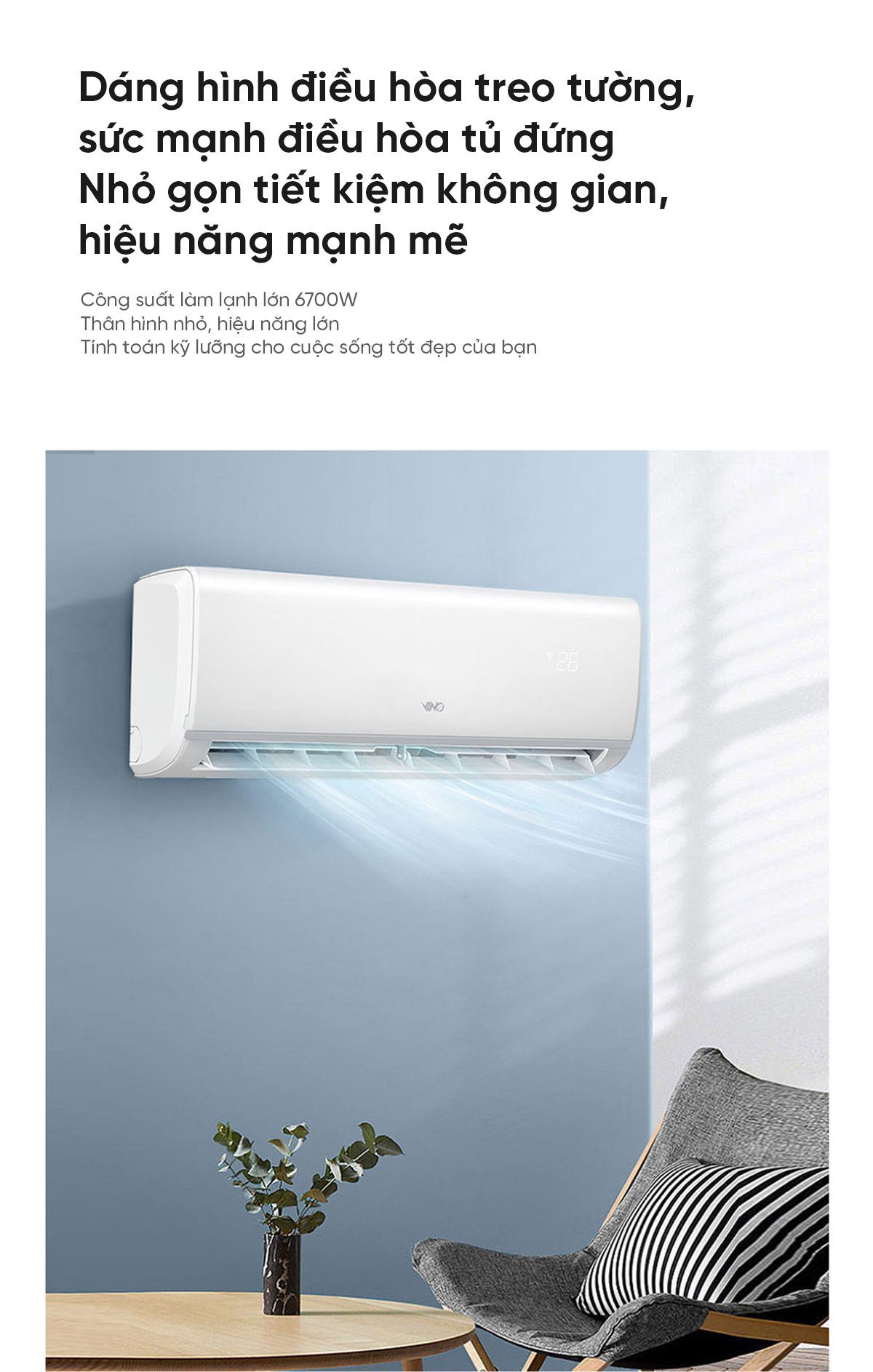 Điều hòa 2 chiều Xiaomi Vino 18000BTU 2HP tiết kiệm điện KFR-50GW/V31AA1-N2
