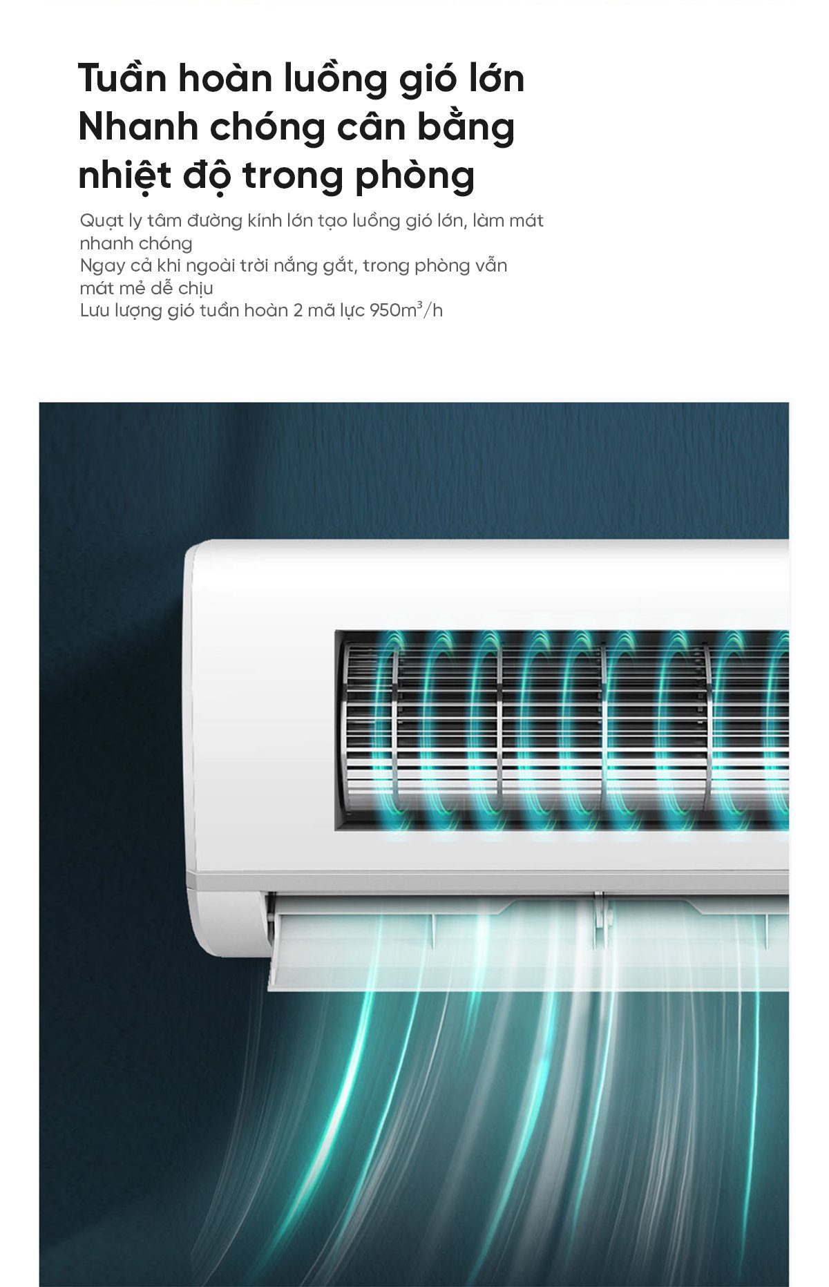 Điều hòa 2 chiều Xiaomi Vino 18000BTU 2HP tiết kiệm điện KFR-50GW/V31AA1-N2