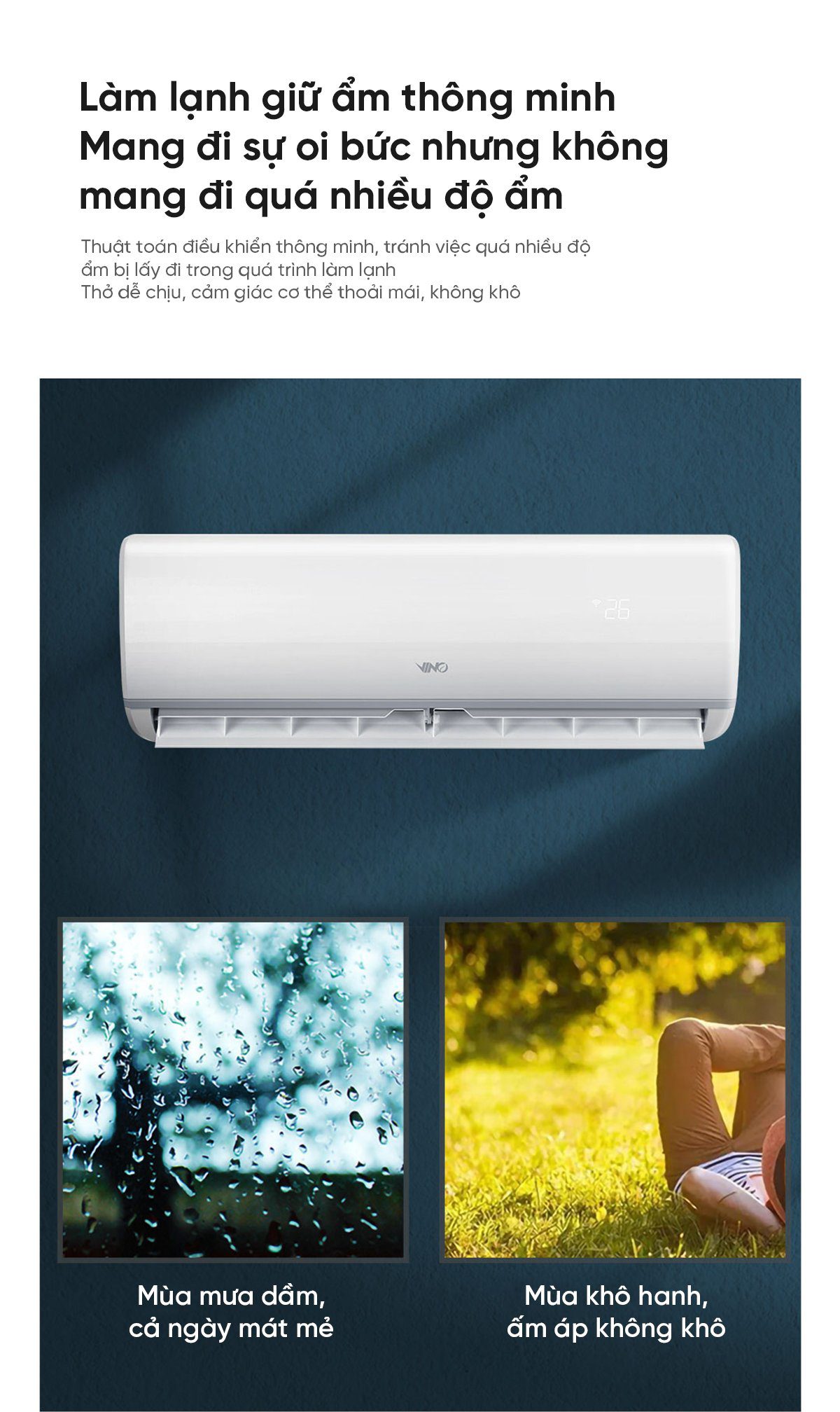 Điều hòa 2 chiều Xiaomi Vino 18000BTU 2HP tiết kiệm điện KFR-50GW/V31AA1-N2