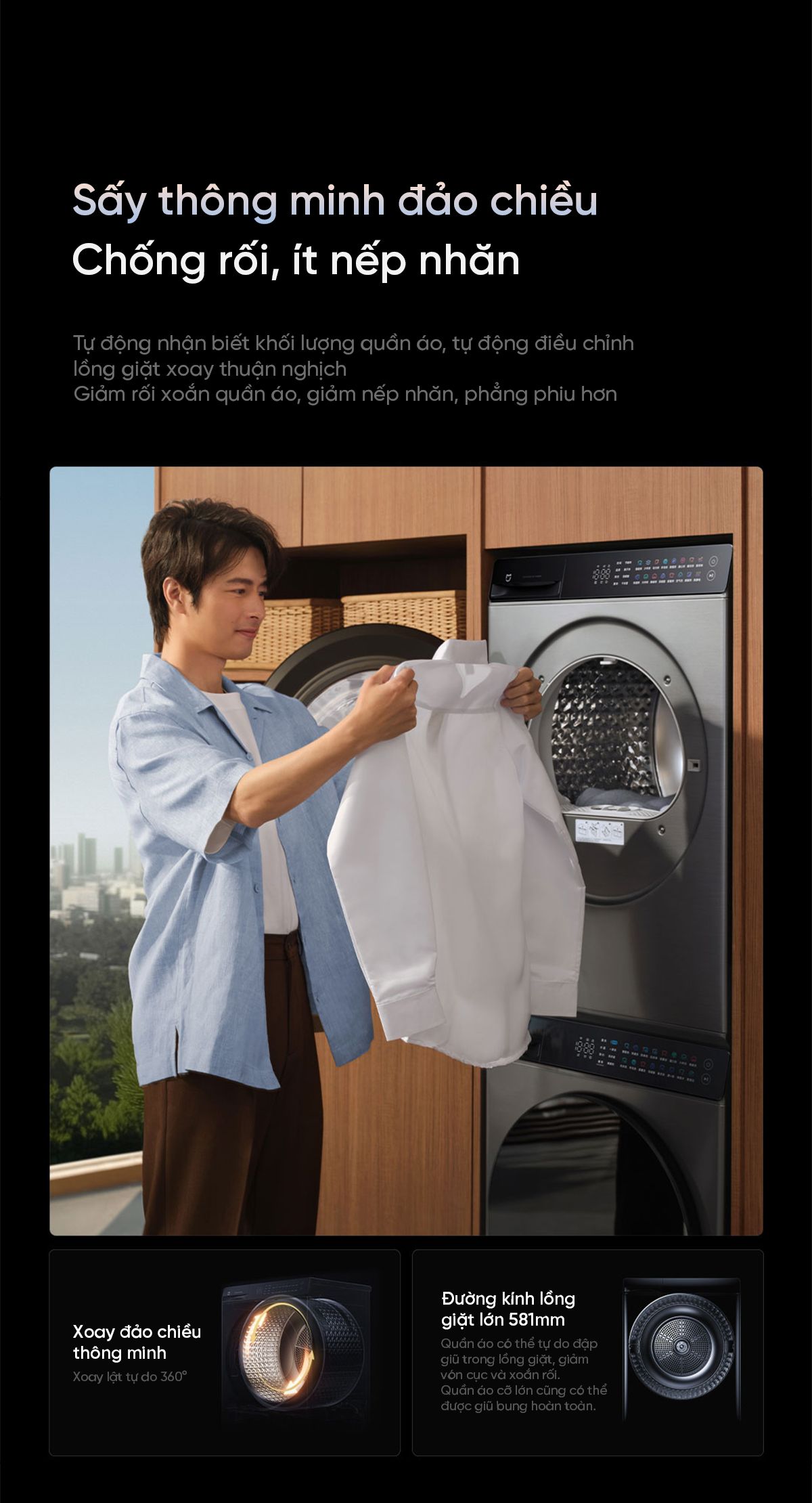 Combo máy giặt 10kg sấy 10kg Xiaomi Mijia Pro XQG100MJ109 - H100MJ105
