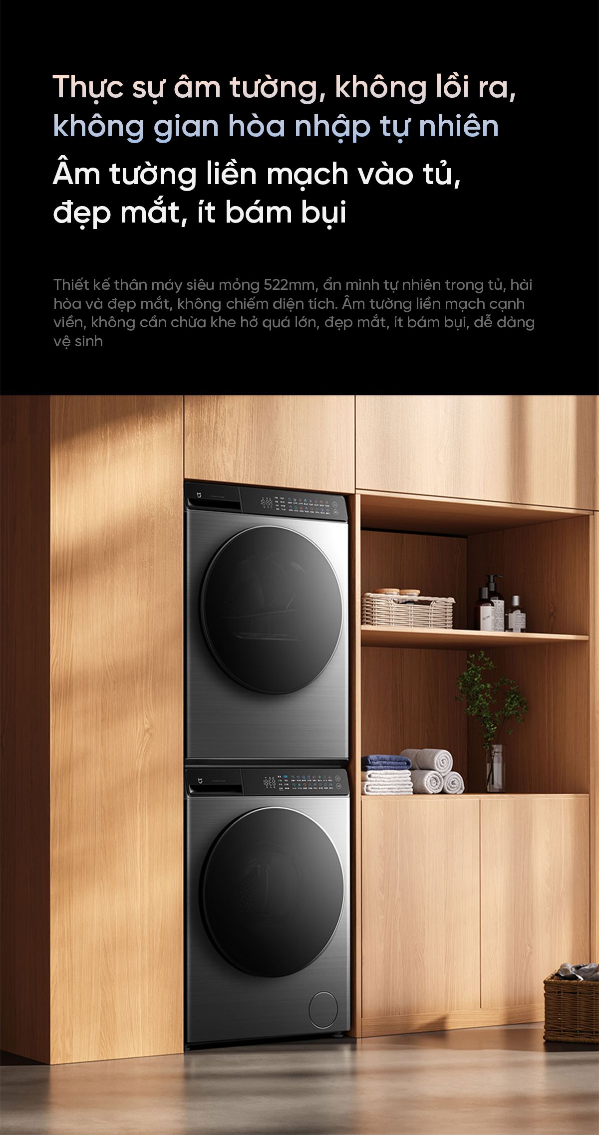 Combo máy giặt 10kg sấy 10kg Xiaomi Mijia Pro XQG100MJ109 - H100MJ105