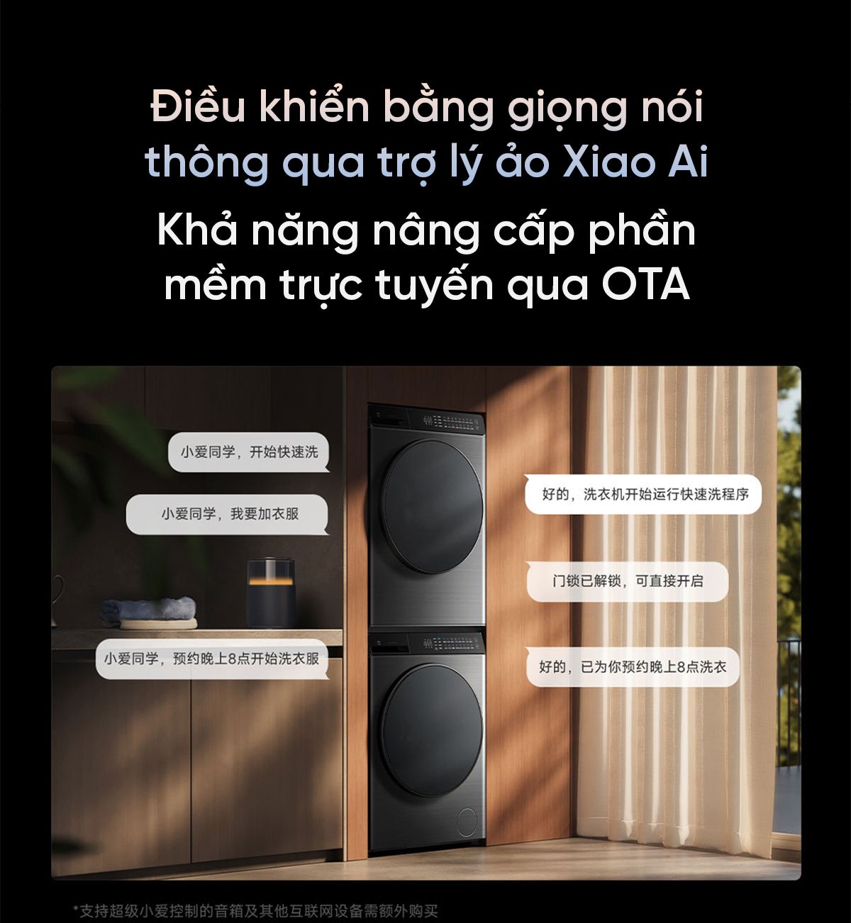 Combo máy giặt 10kg sấy 10kg Xiaomi Mijia Pro XQG100MJ109 - H100MJ105