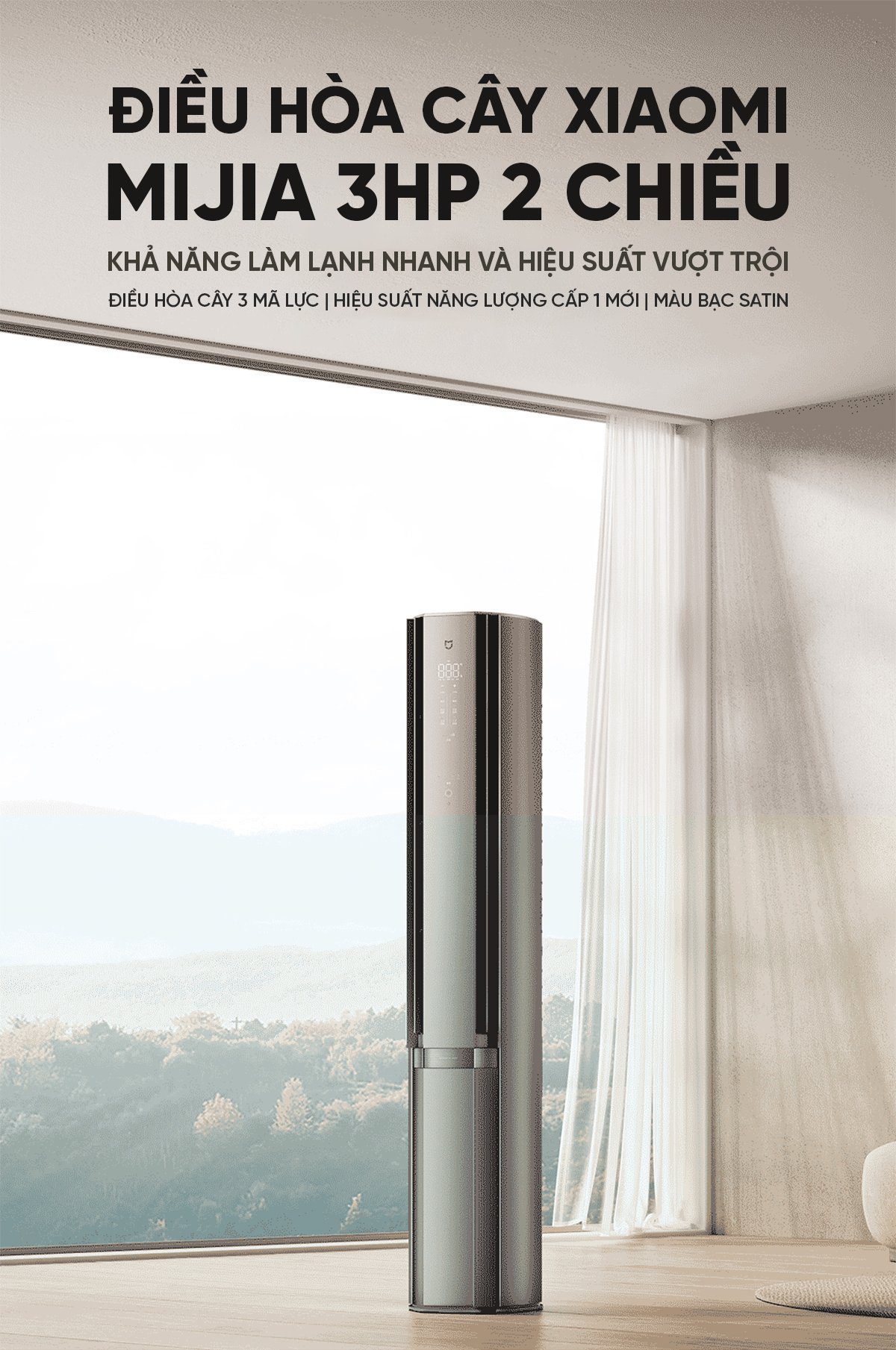 Điều hòa cây Xiaomi Mijia 27000BTU 72LW-NA11/M3A1 3HP 2 chiều