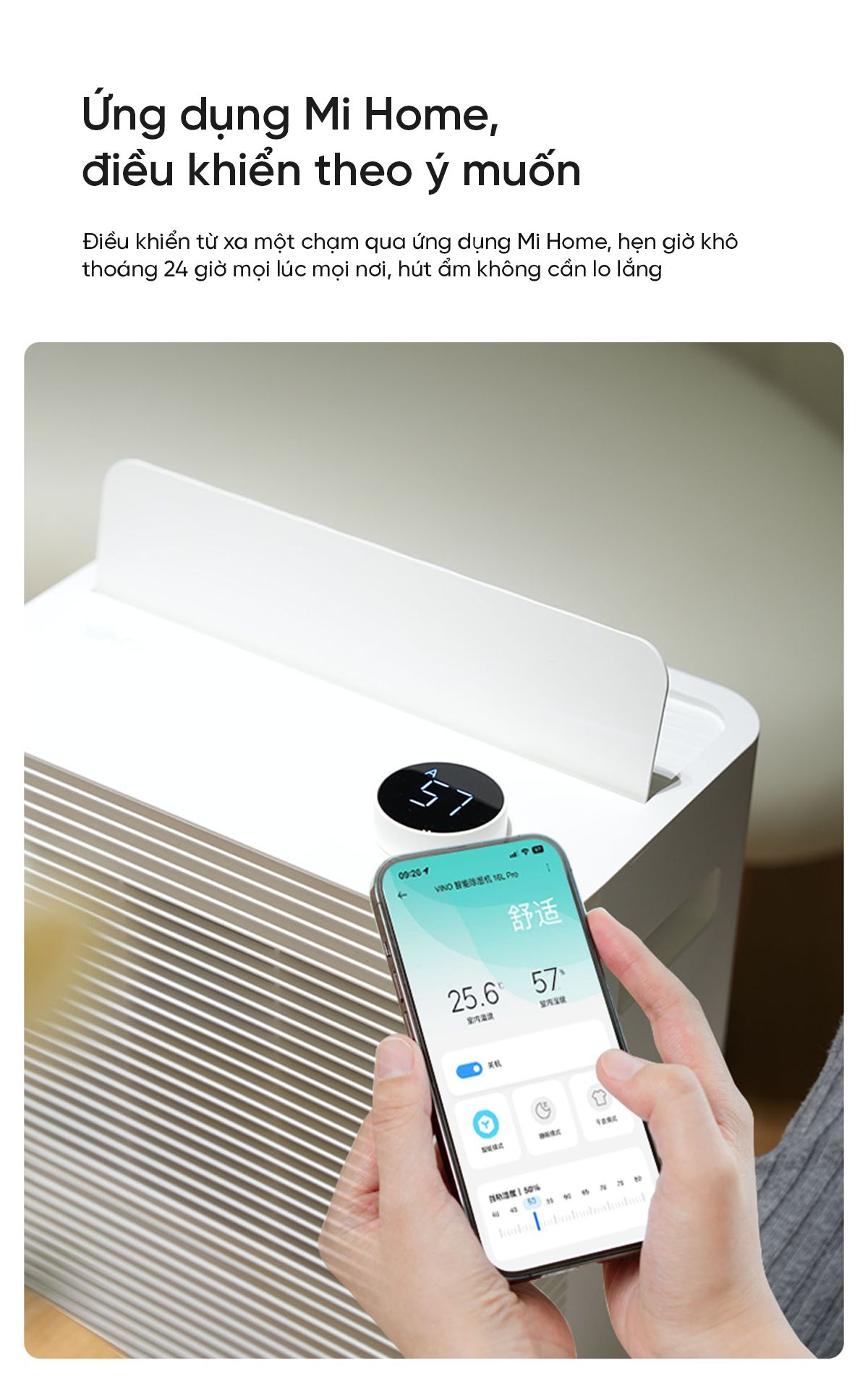 Máy Hút Ẩm Xiaomi VINO 16L Thông Minh