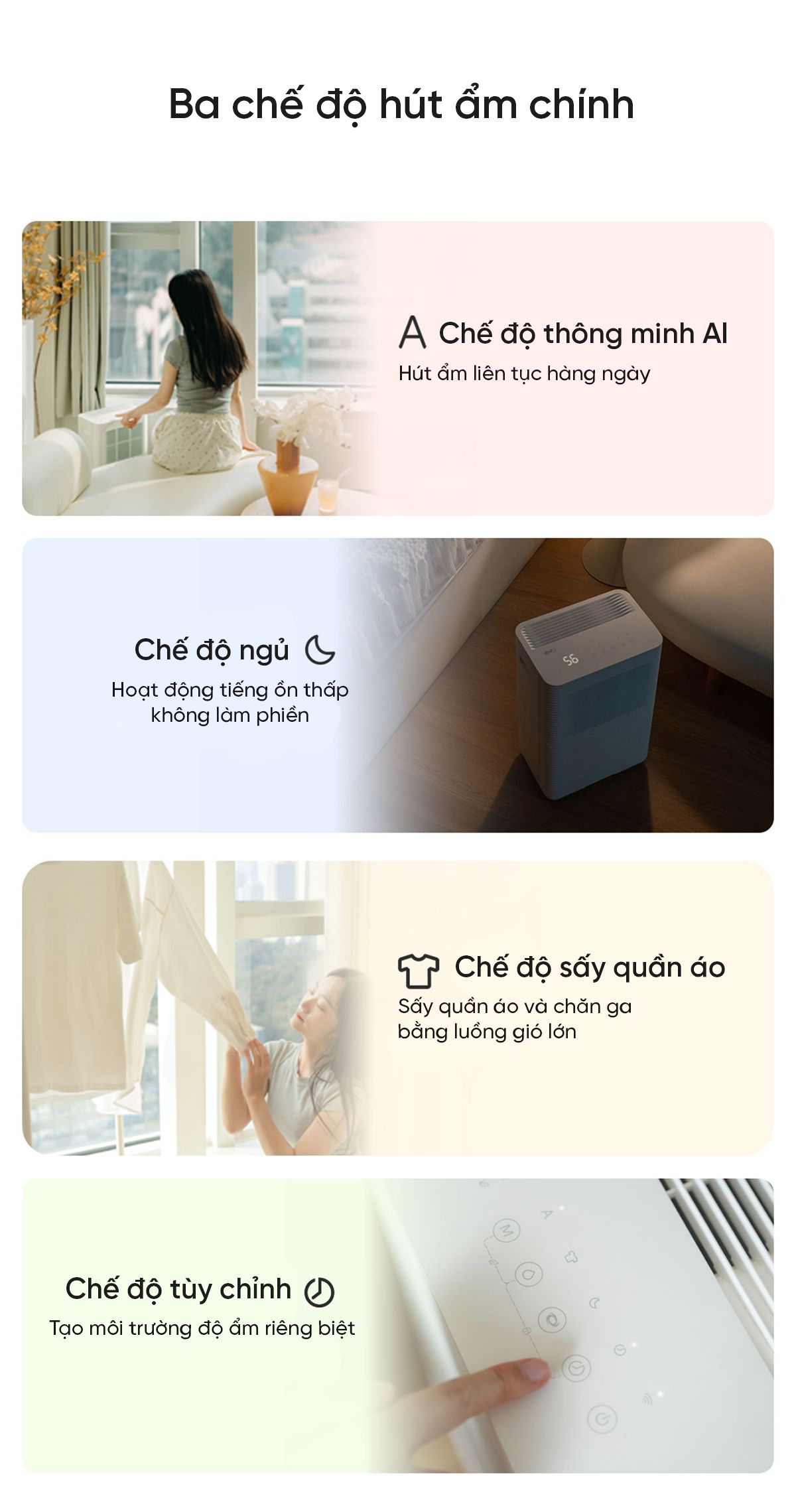 Máy Hút Ẩm Xiaomi VINO 16L Cảm Ứng Thông Minh