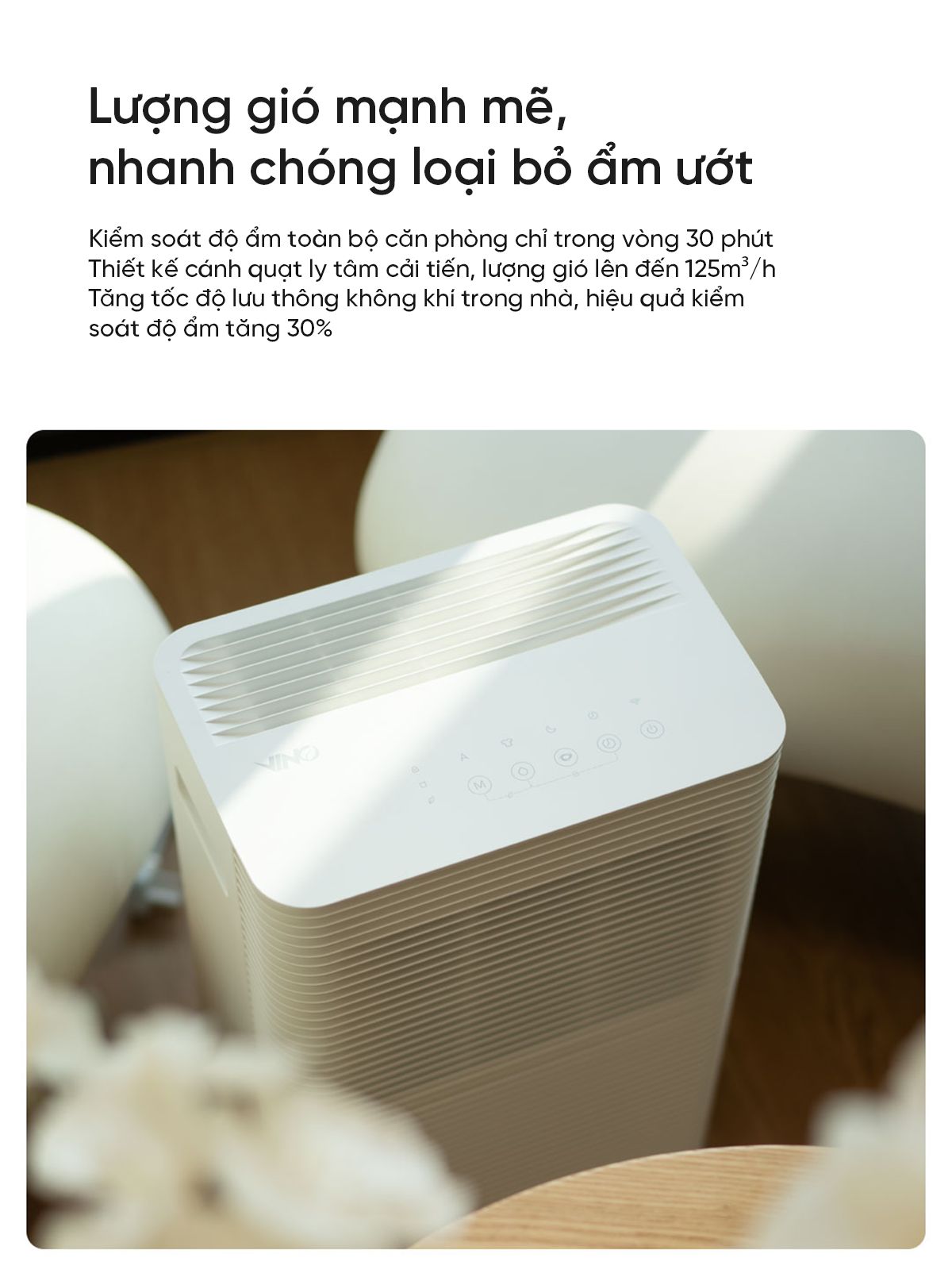 Máy Hút Ẩm Xiaomi VINO 16L Cảm Ứng Thông Minh