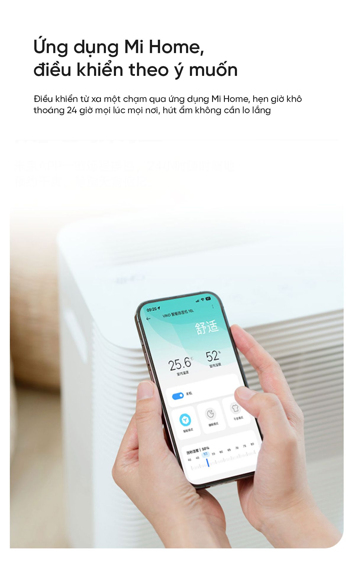 Máy Hút Ẩm Xiaomi VINO 16L Cảm Ứng Thông Minh