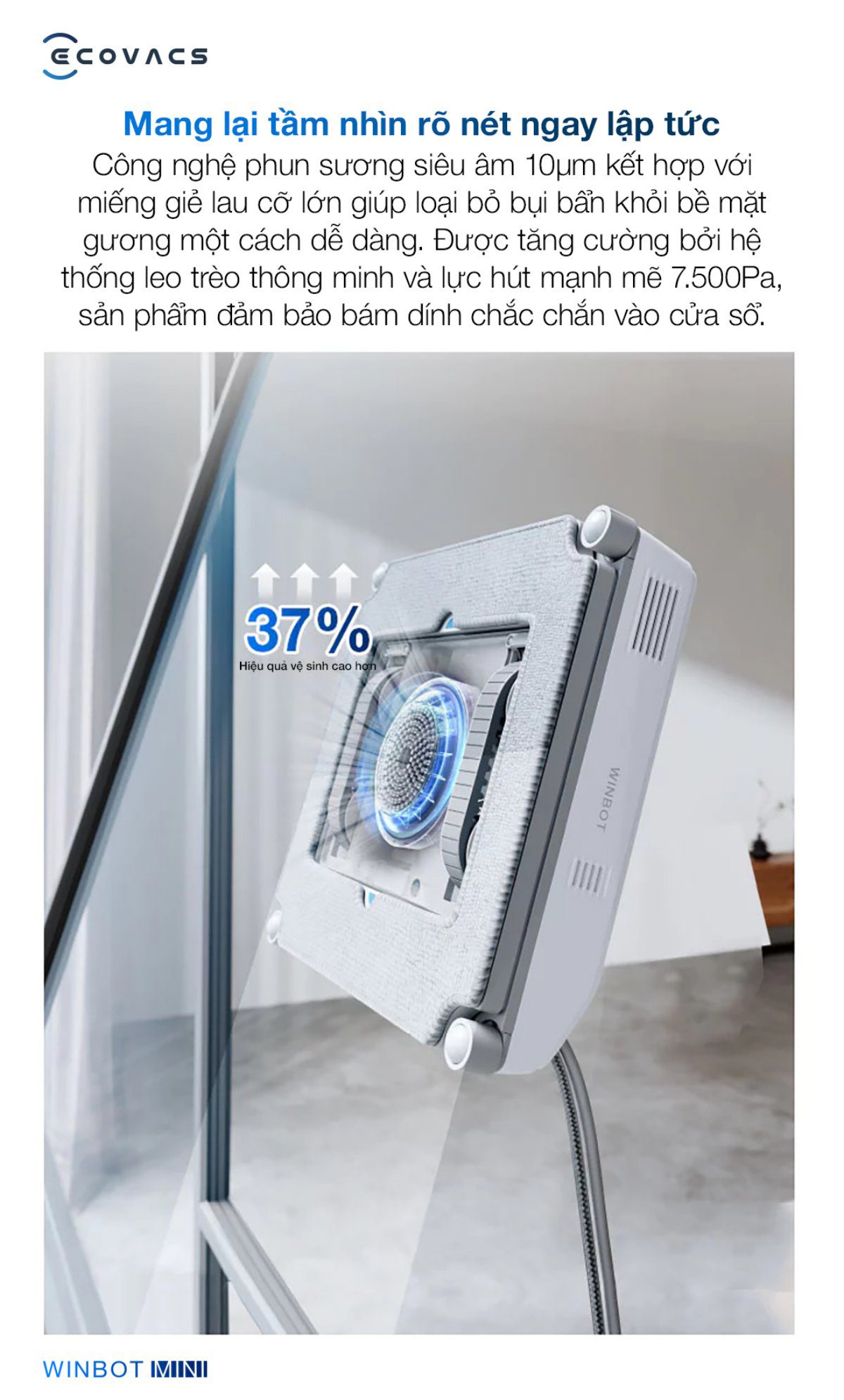 Robot lau kính Ecovacs Winbot Mini