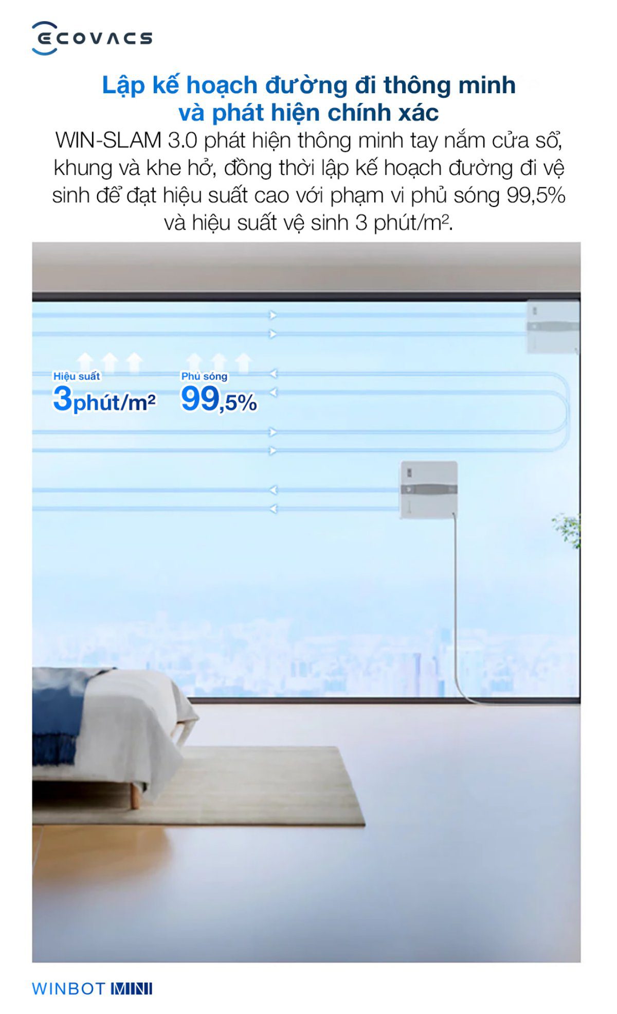Robot lau kính Ecovacs Winbot Mini