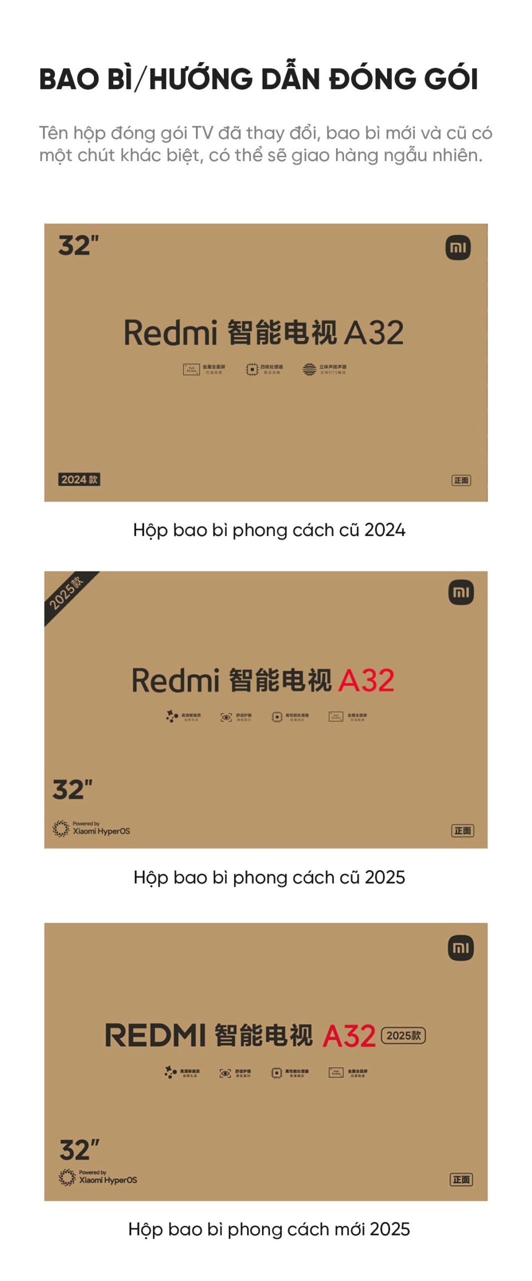 Tivi Xiaomi Redmi A32 32 Inch Bản Nội Địa