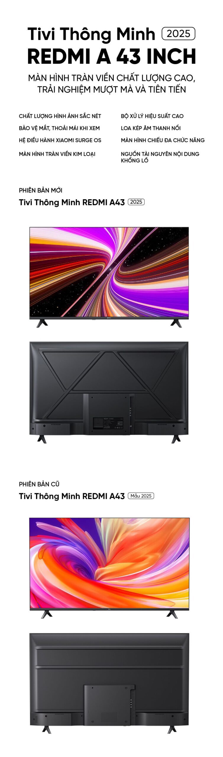 Tivi Xiaomi Redmi A43 43 Inch Nội Địa