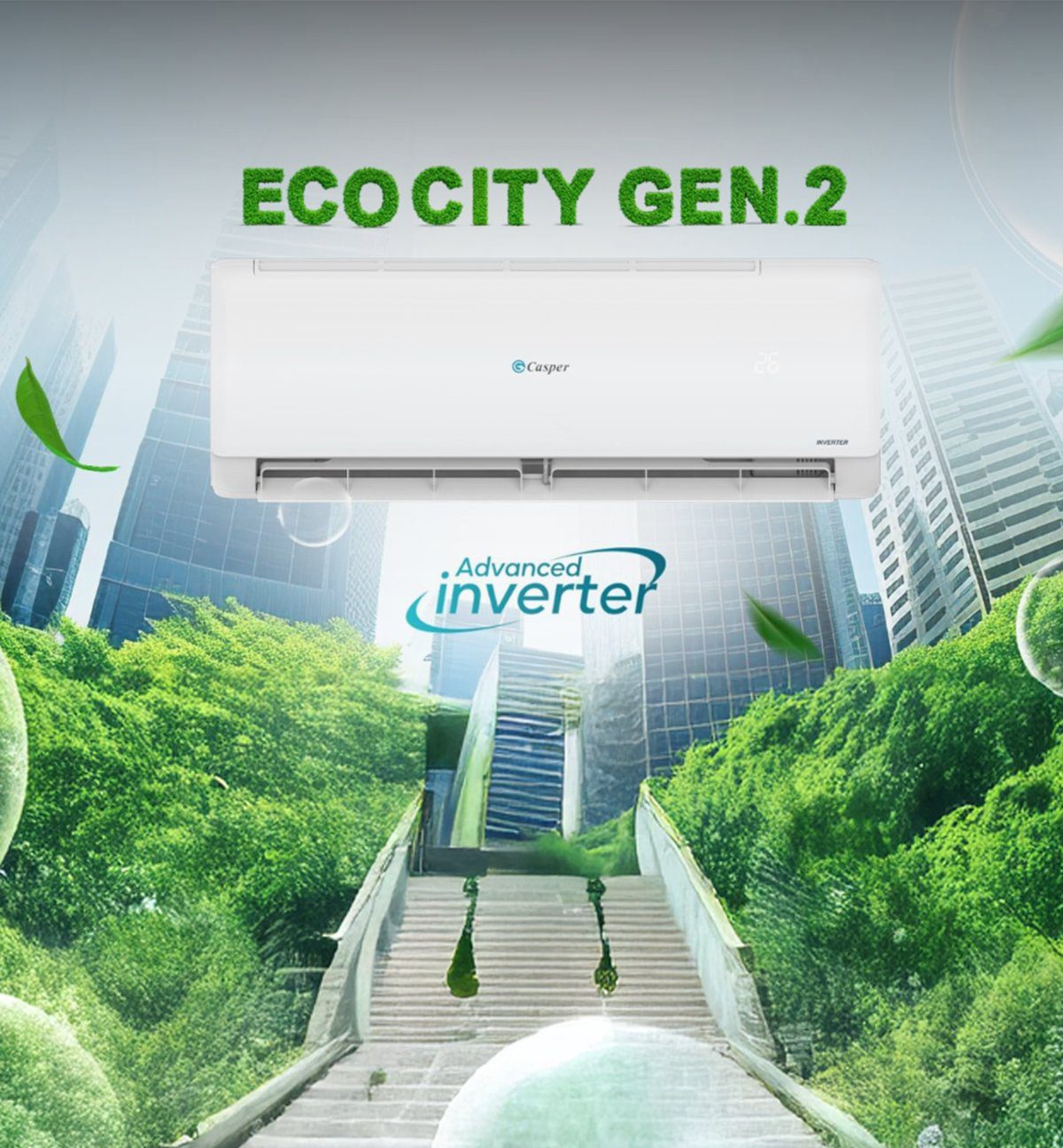 Điều hòa EcoCity Inverter 1 chiều 1HP (TC-09IS36)