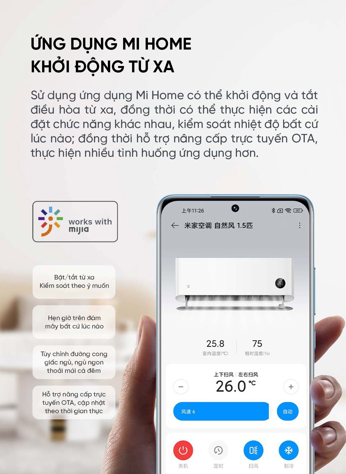 Điều hòa Xiaomi Mijia 12000BTU KFR-35GW/M2A1 1.5HP 2 chiều