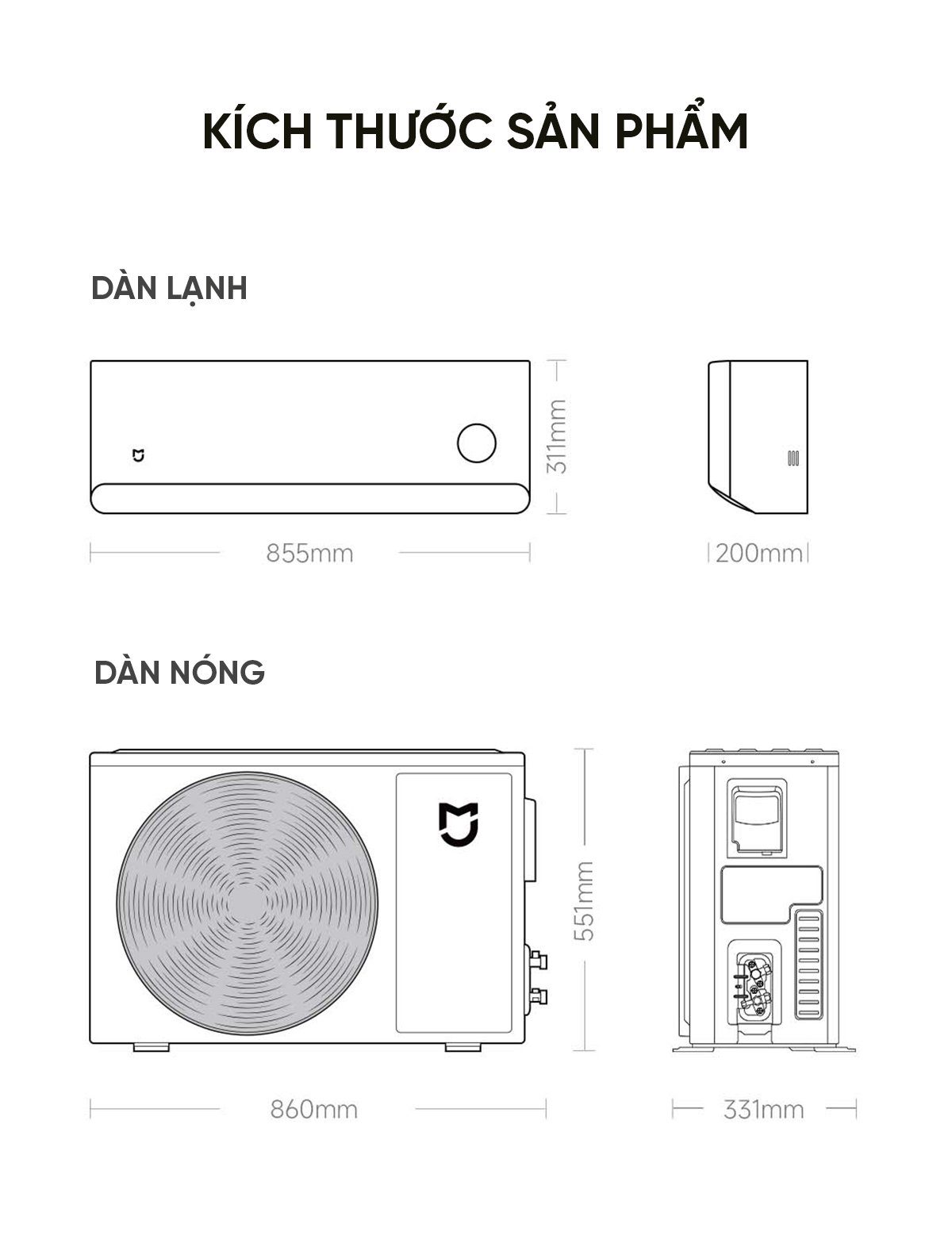 Điều hòa Xiaomi Mijia 12000BTU KFR-35GW/M2A1 1.5HP 2 chiều