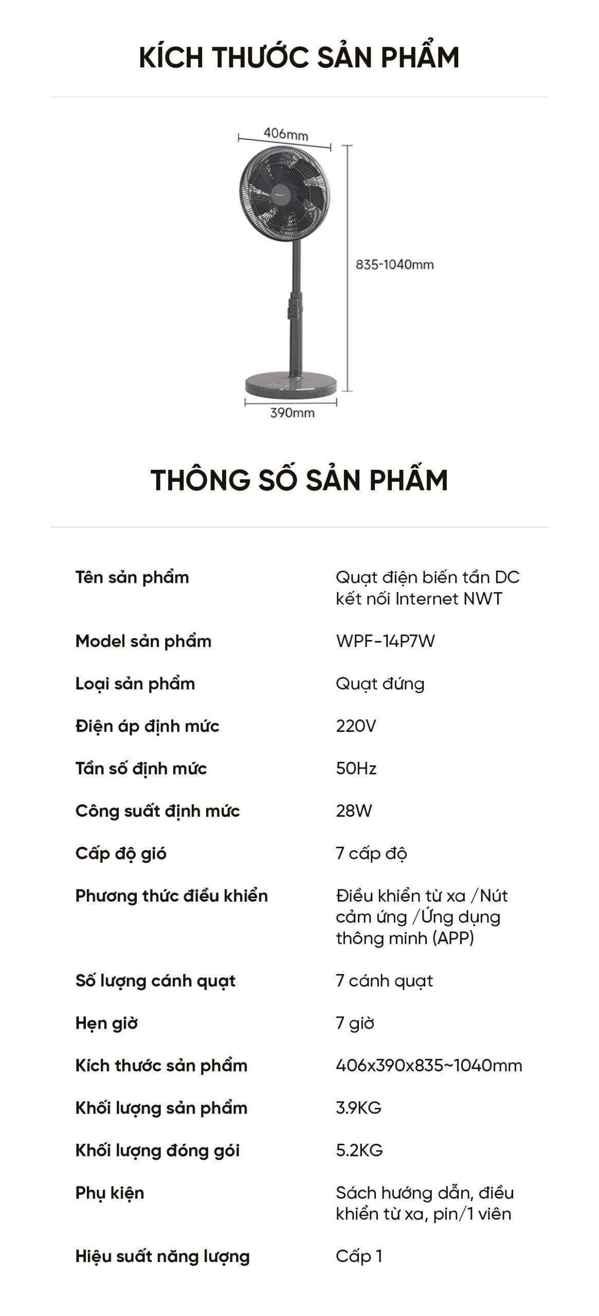 Quạt Cây Thông Minh Kết Nối App Mihome Xiaomi New Widetech