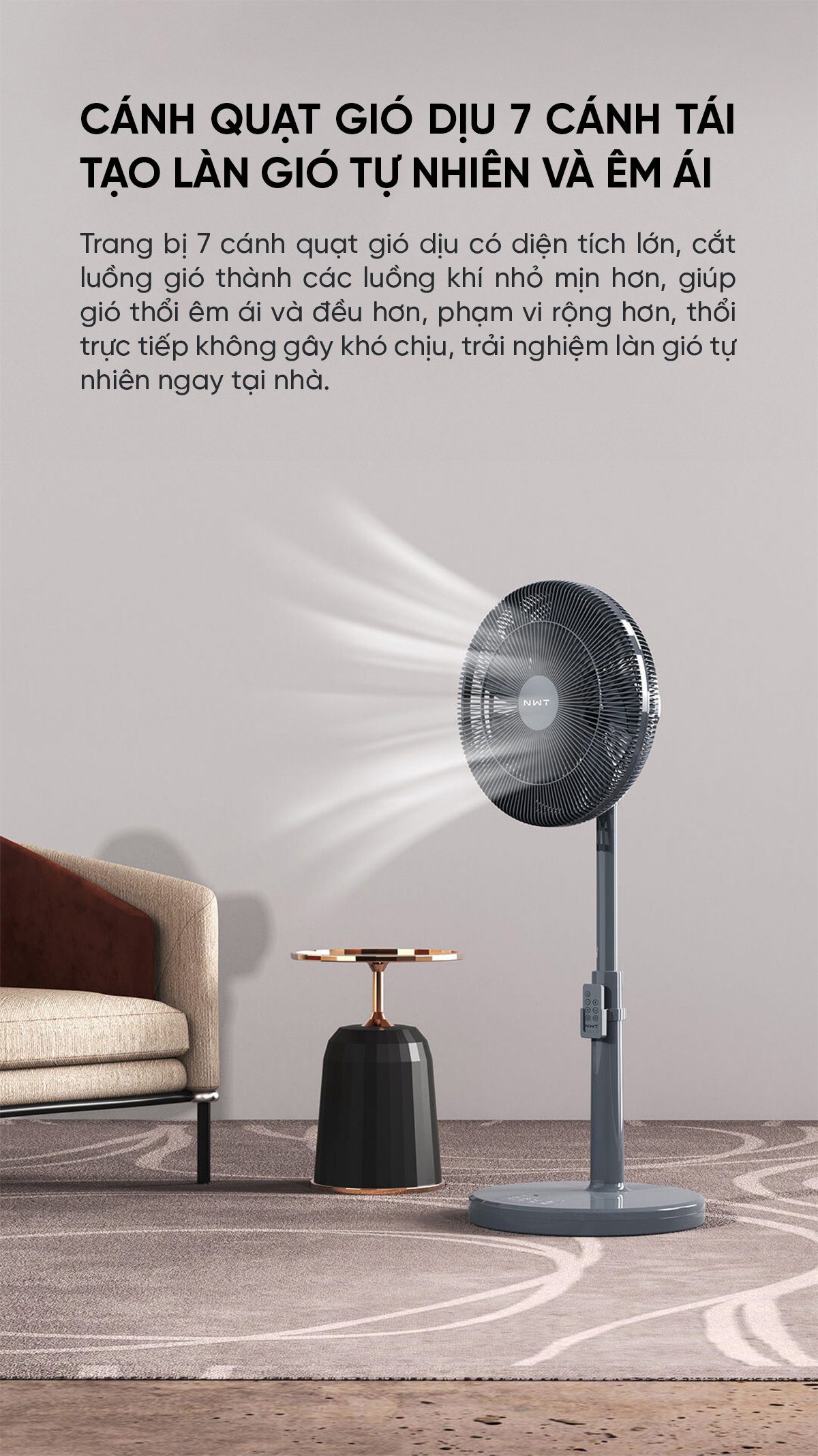 Quạt Cây Thông Minh Kết Nối App Mihome Xiaomi New Widetech