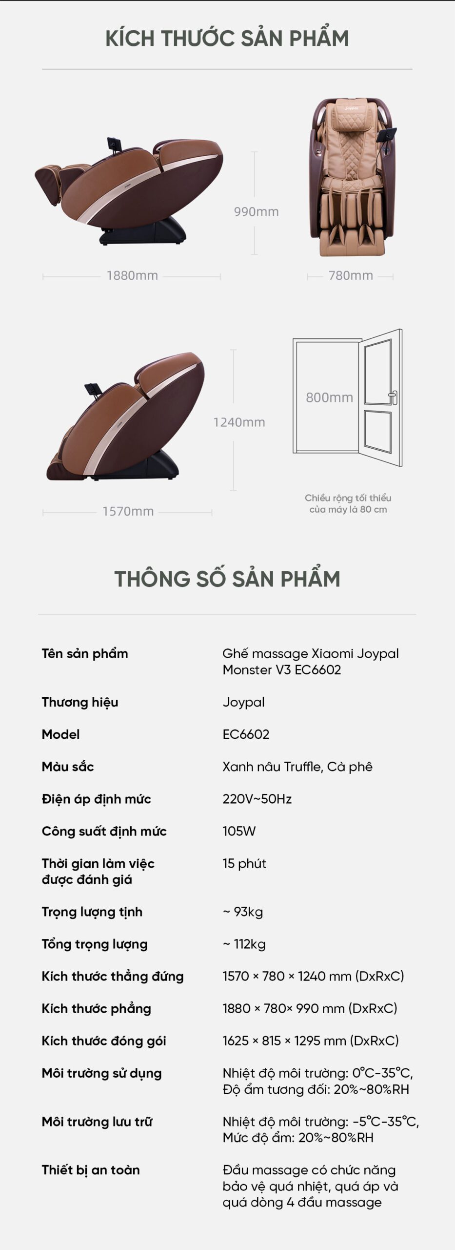 Ghế Massage Cao Cấp Xiaomi Joypal Monster V3 EC6602