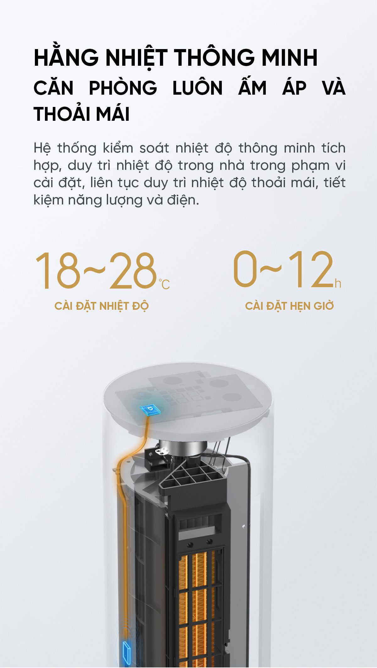 Quạt Tháp Xiaomi Mijia DC Inverter Không Cánh 2 Chiều BPLNS01DM