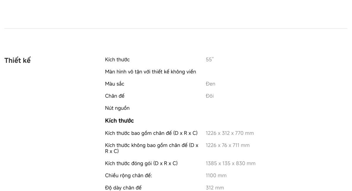 Tivi Xiaomi A 55 Inch – 2026 Bản Quốc Tế – 4K/60Hz – 2GB/8GB