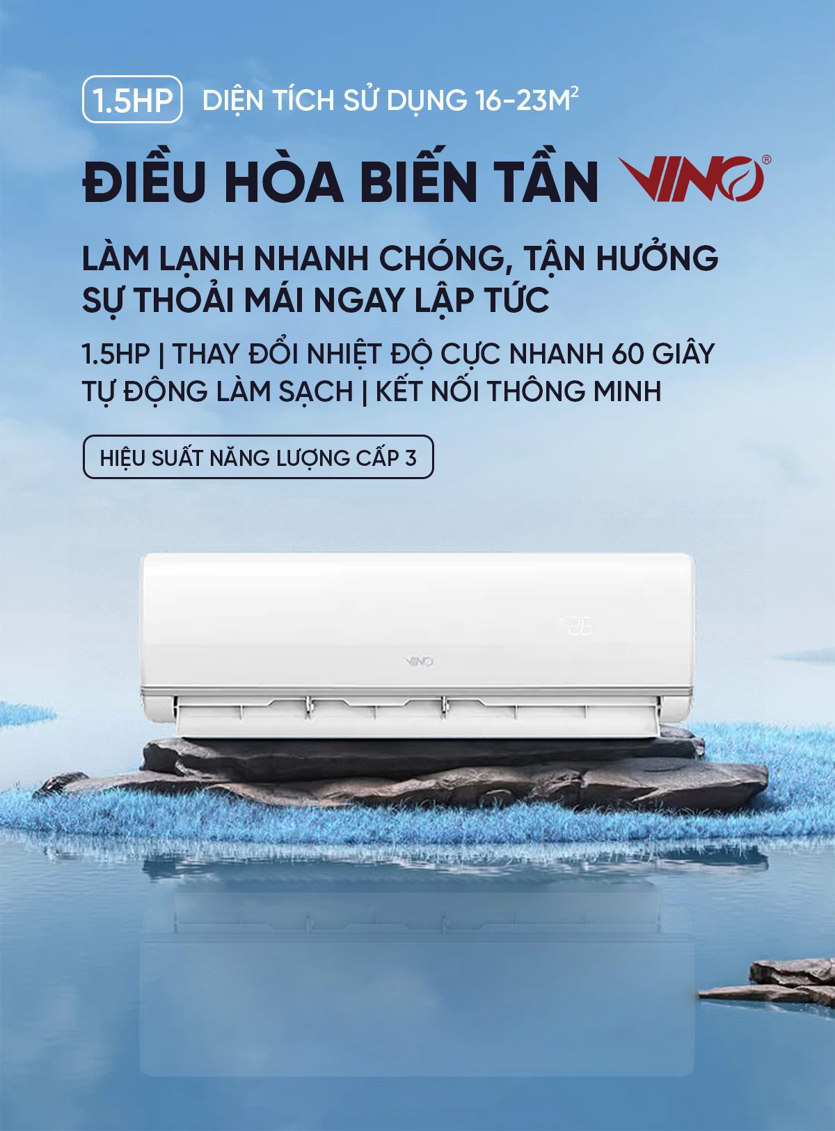 Điều Hoà Xiaomi Vino 12000 BTU 1 Chiều Làm Lạnh KF - 35W/V31ZA - 3 App Mihome